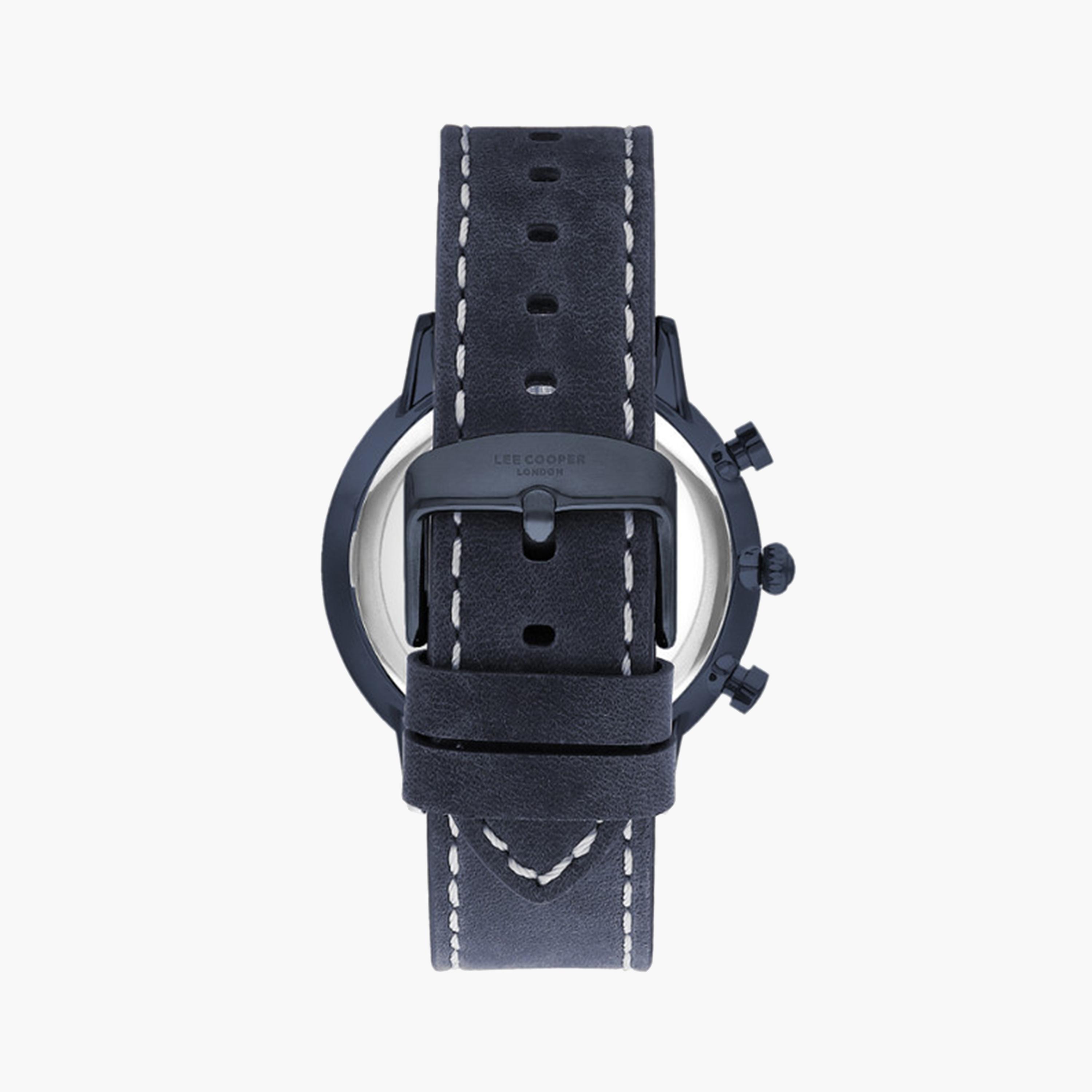 لي كوبر- ساعة كرونوغراف للرجال 46 ملم أزرق بحزام جلدي | LC07943.990-men-watchesandjewellery-watches-image-3