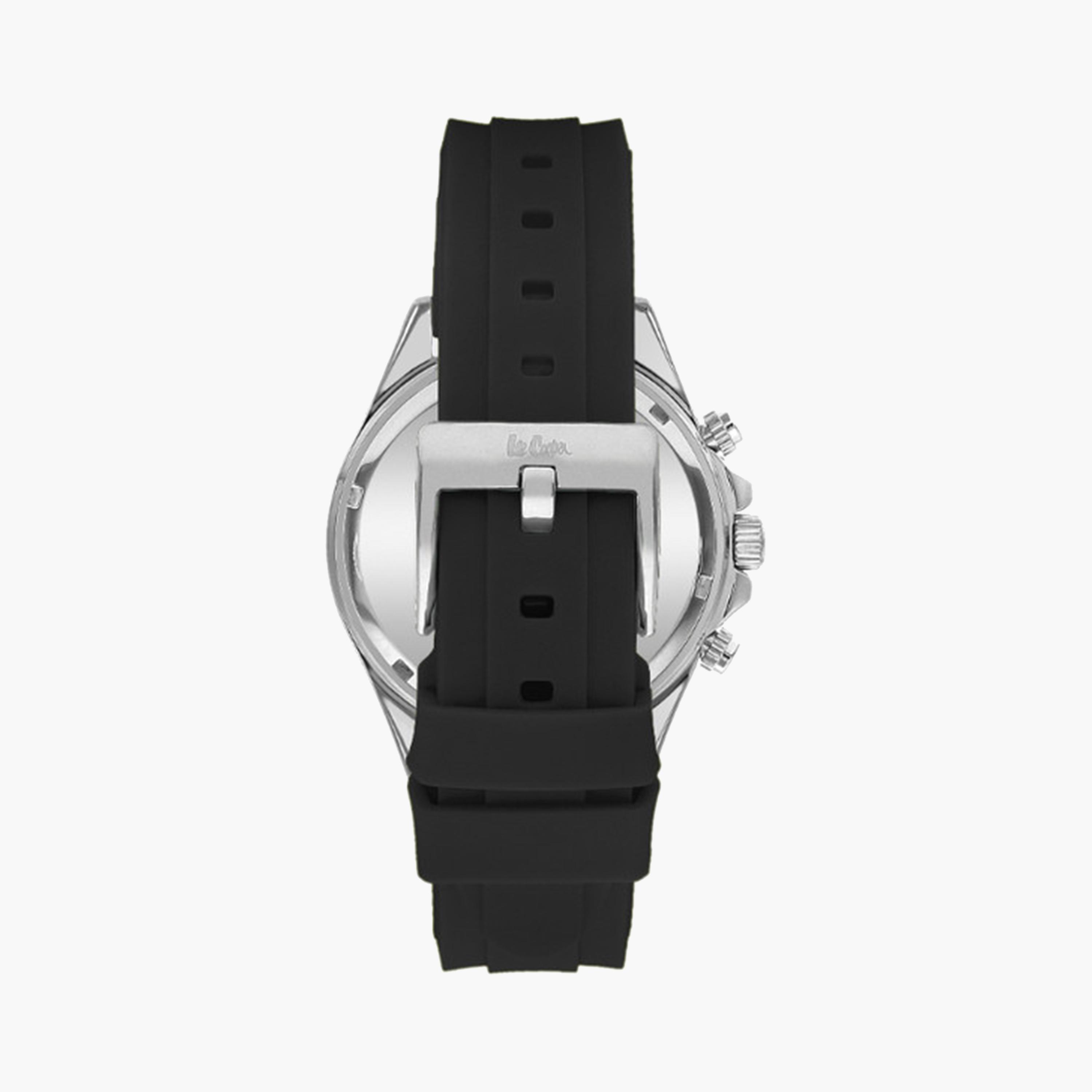 لي كوبر- ساعة كرونوغراف للرجال 42 مم سوداء بحزام سيليكون | LC07964.211-men-watchesandjewellery-watches-image-3