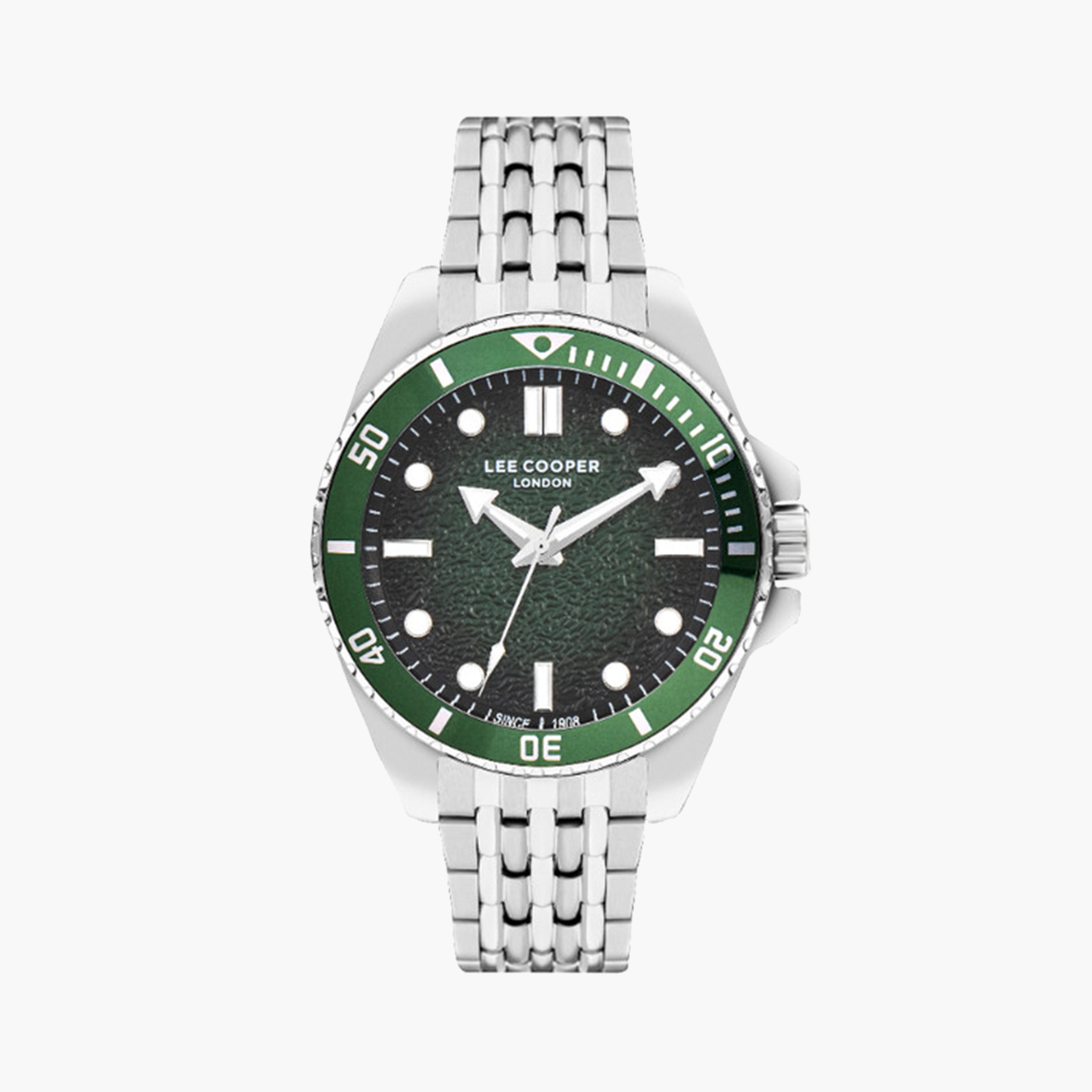 لي كوبر- ساعة تناظرية للرجال بسوار معدني 43 مم فضية تماثلية | LC07954.370-men-watchesandjewellery-watches-image-1