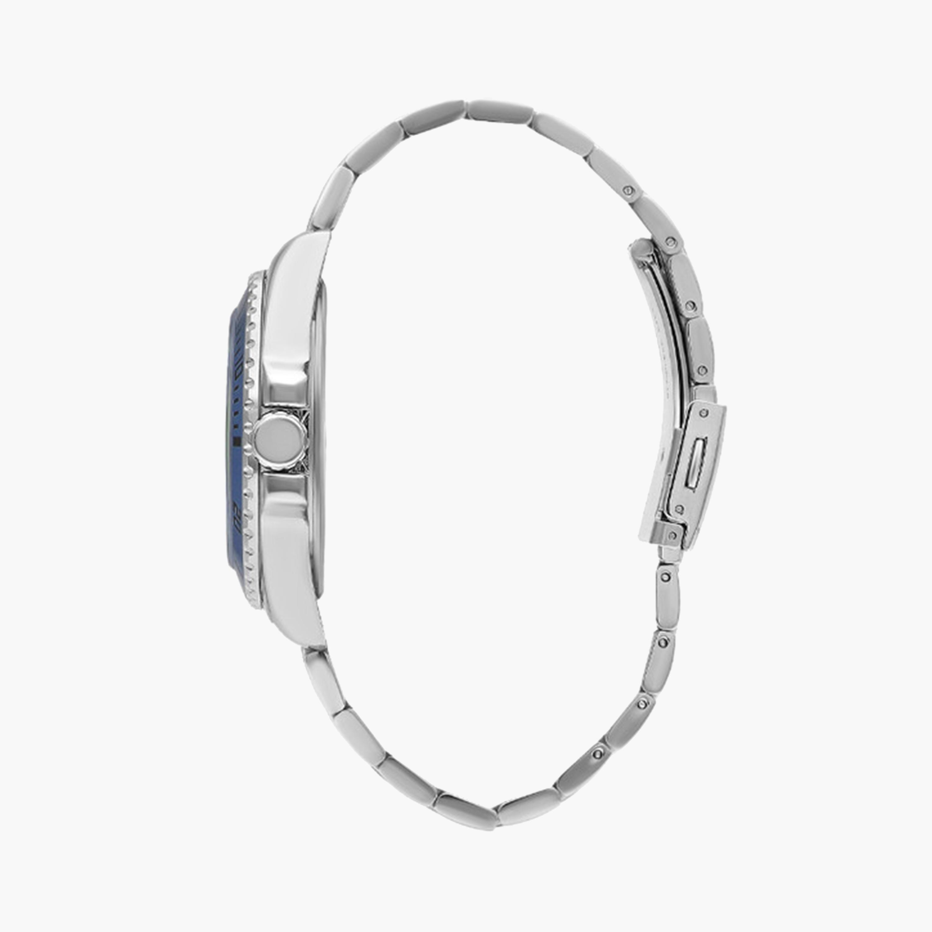 لي كوبر- ساعة تناظرية للرجال 43 ملم فضية انالوج بحزام معدني | LC07954.390-men-watchesandjewellery-watches-image-2