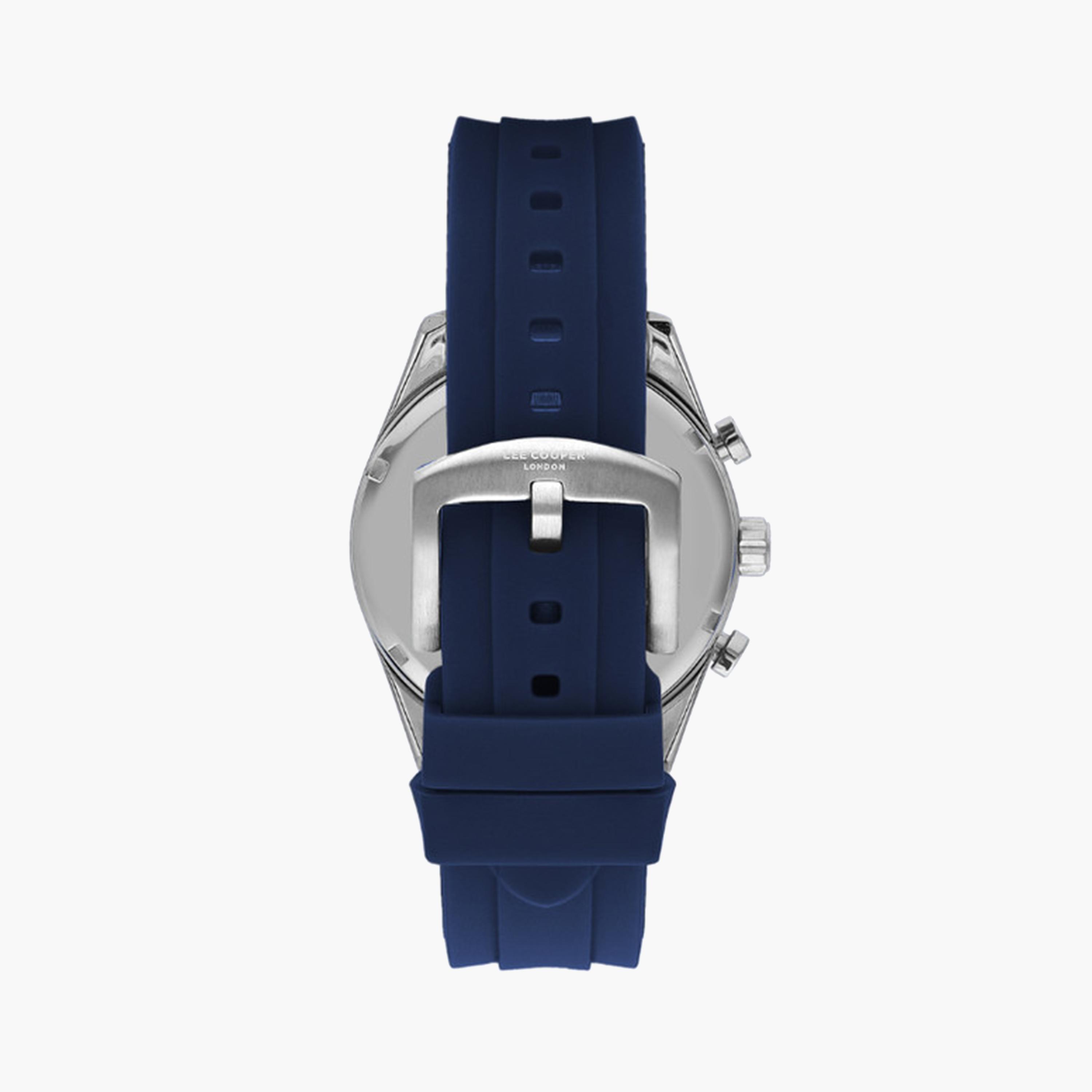 Lee Cooper Men's 44 MM Blue Chronograph Silicone Strap Watch | LC07987.399-men-watchesandjewellery-watches-image-3