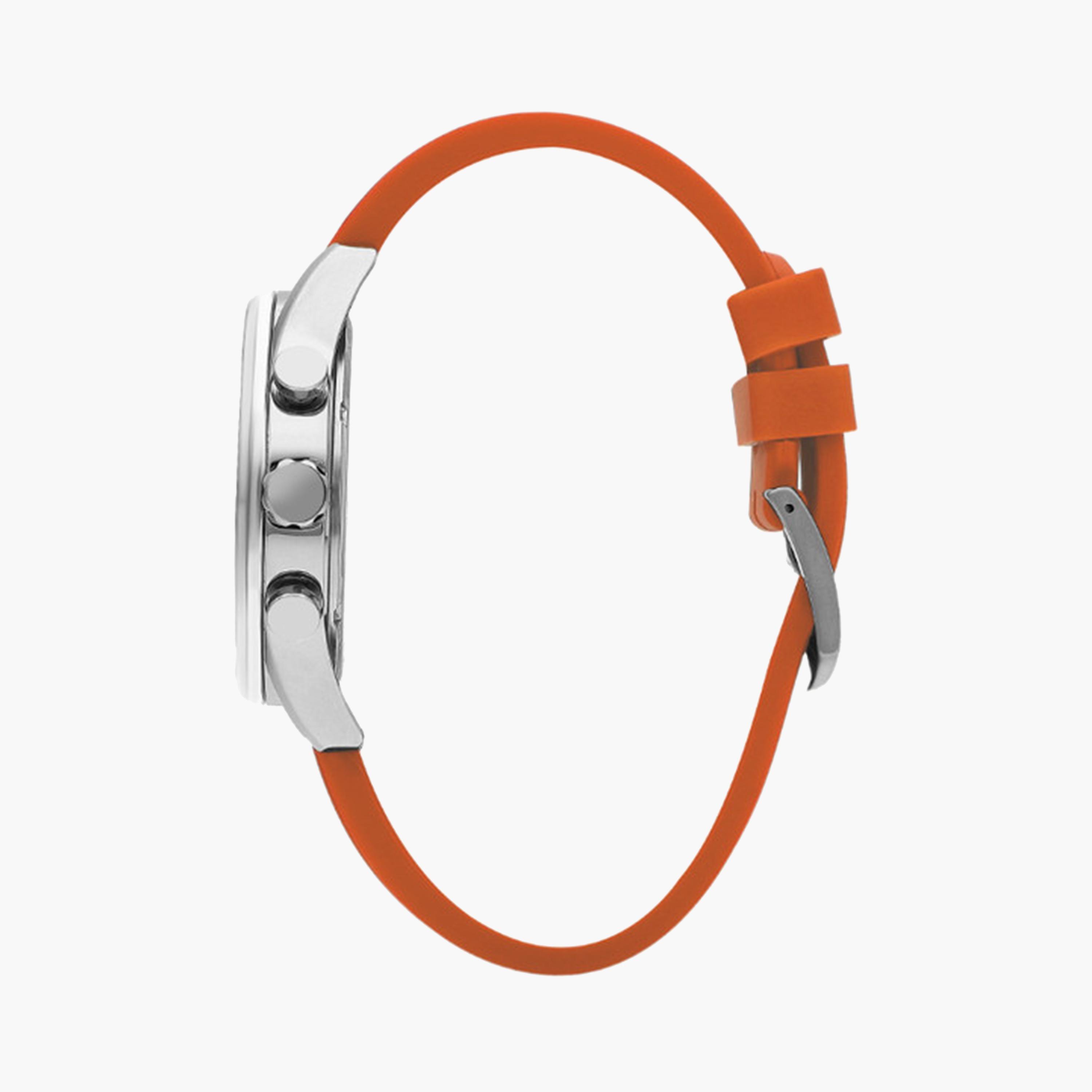 Lee Cooper Men's 44 MM Orange Chronograph Silicone Strap Watch | LC07987.357-men-watchesandjewellery-watches-image-2