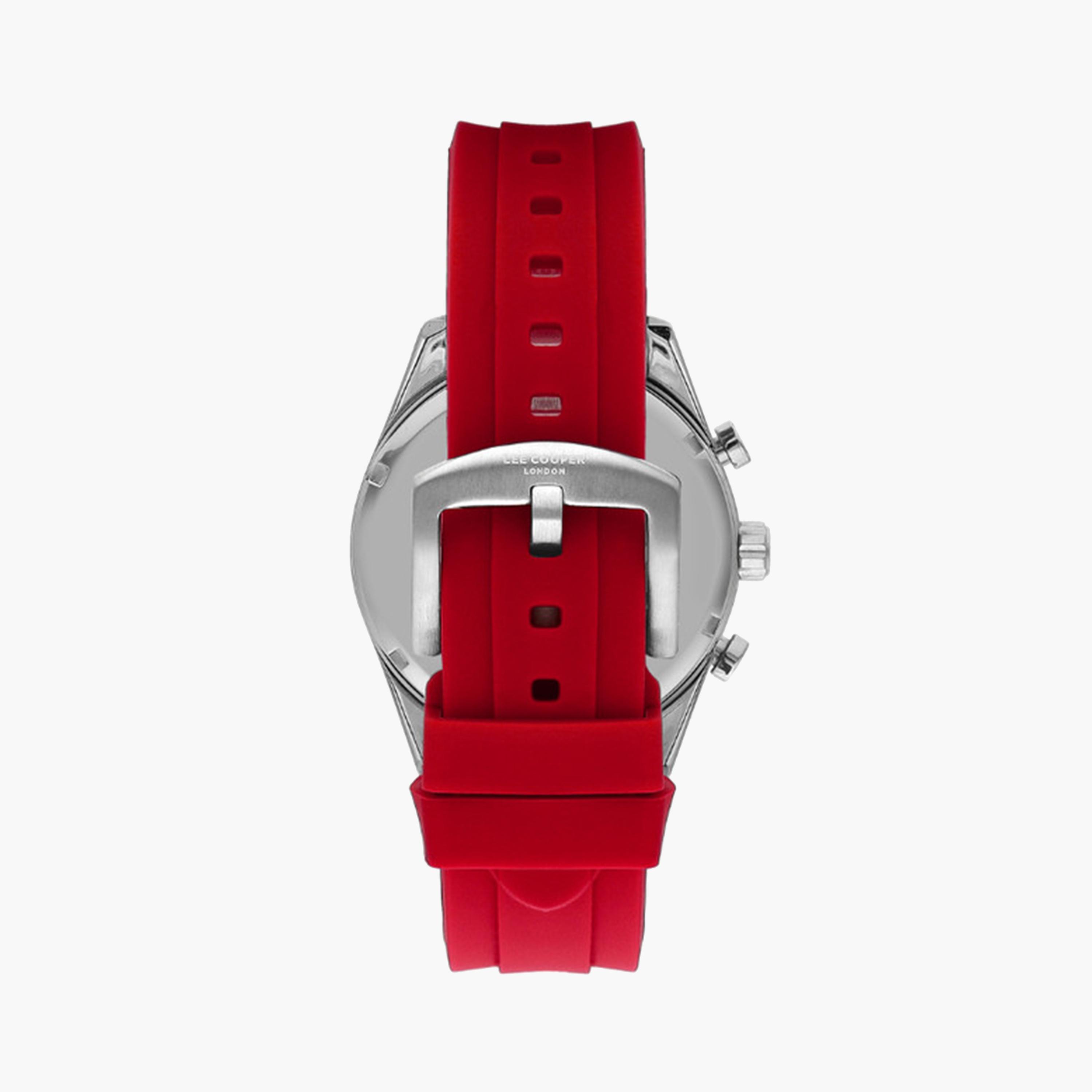 لي كوبر- ساعة كرونوغراف للرجال بقطر 44 مم وحزام سيليكون أحمر | LC07987.388-men-watchesandjewellery-watches-image-3