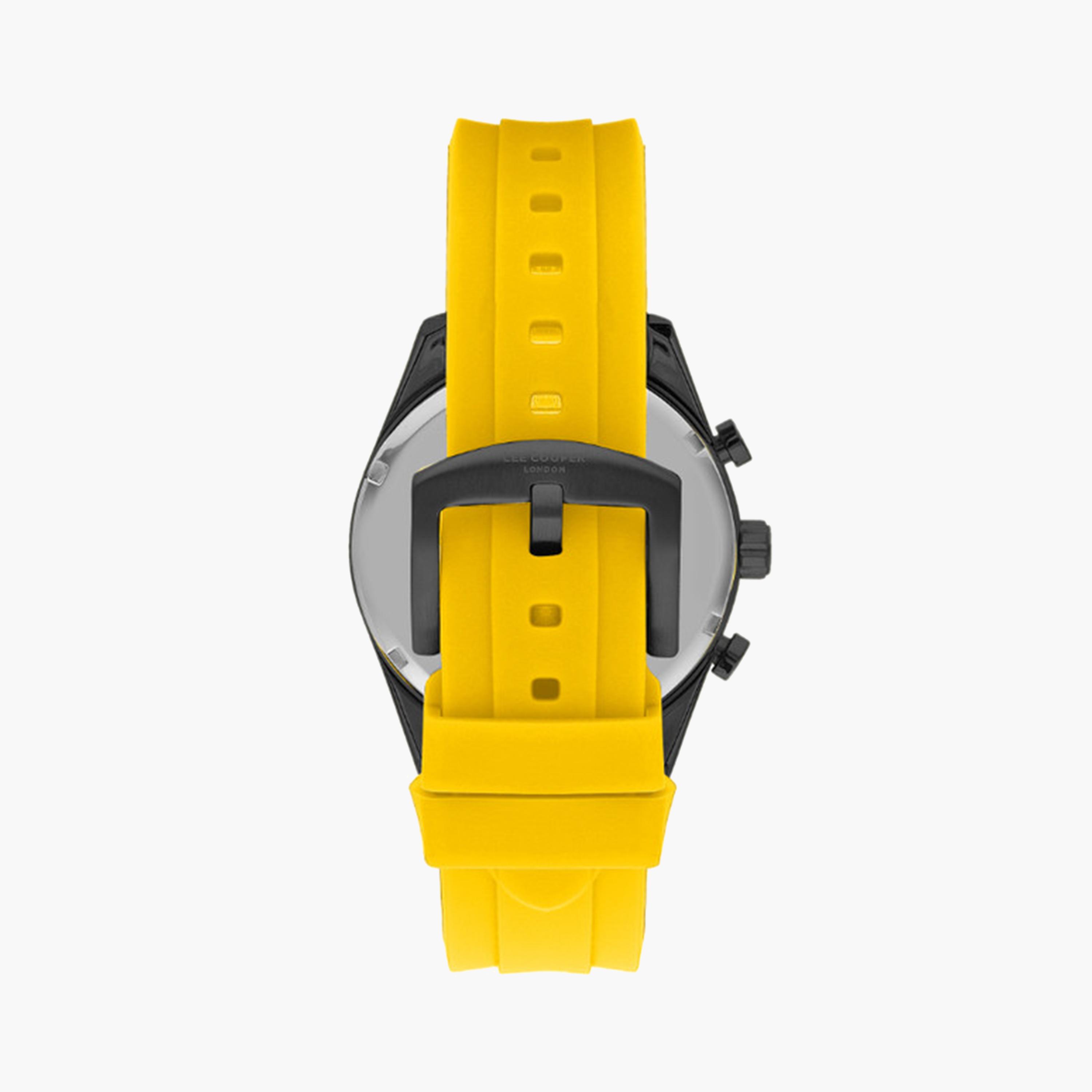 لي كوبر- ساعة كرونوغراف صفراء للرجال مقاس 44 ملم بحزام سيليكون | LC07987.677-men-watchesandjewellery-watches-image-3