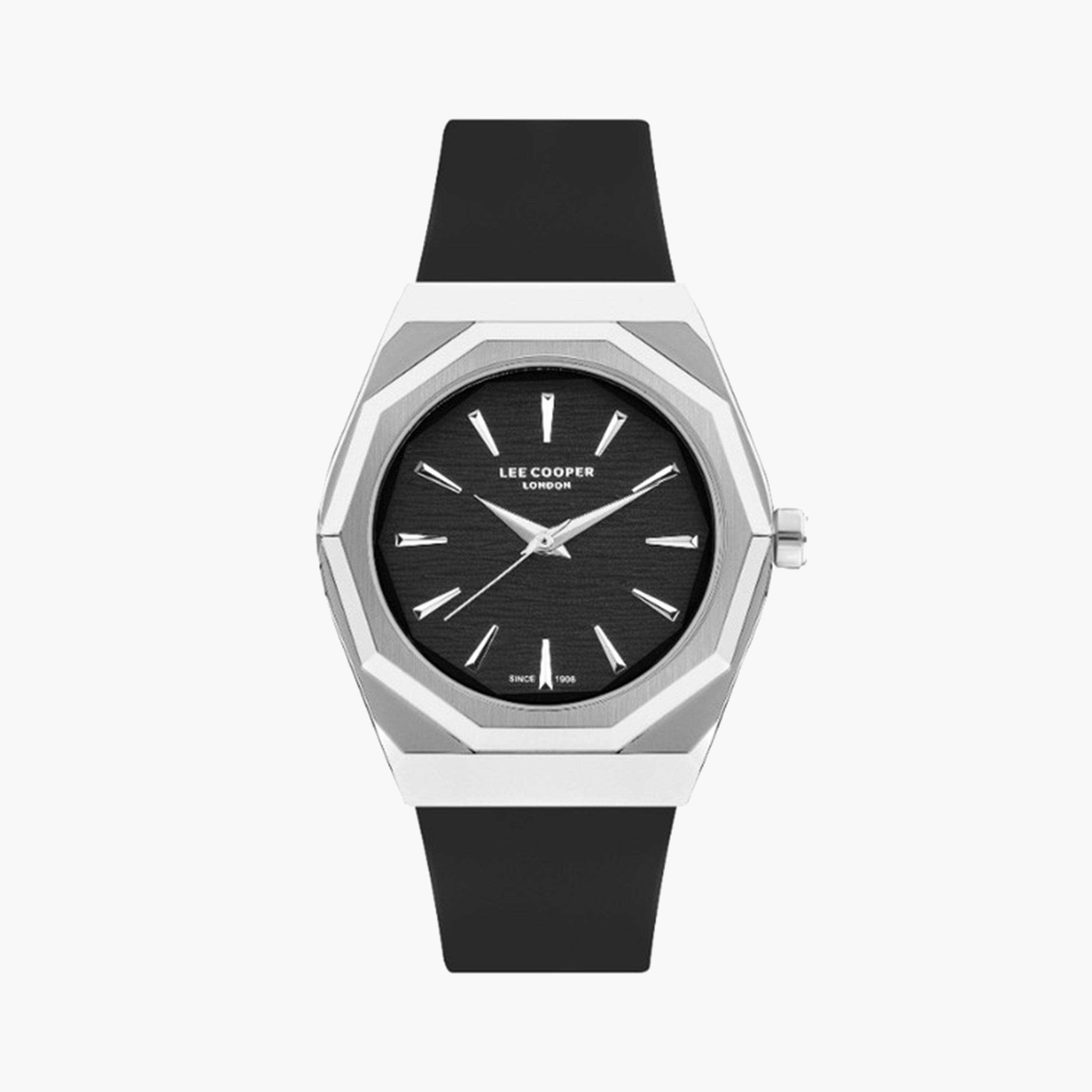 لي كوبر- ساعة تناظرية للرجال 43 ملم بحزام جلدي أسود بحزام جلدي | LC07936.351-men-watchesandjewellery-watches-image-1