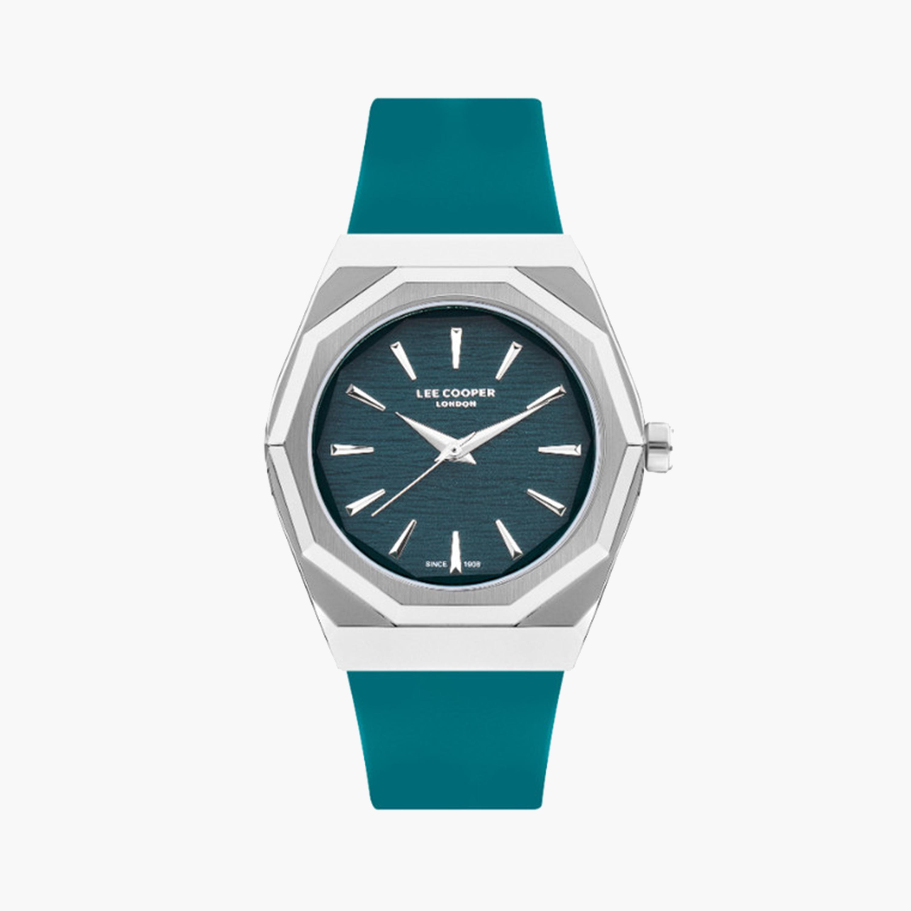 لي كوبر- ساعة تناظرية للرجال 43 ملم بسوار جلدي أخضر | LC07936.377-men-watchesandjewellery-watches-image-1