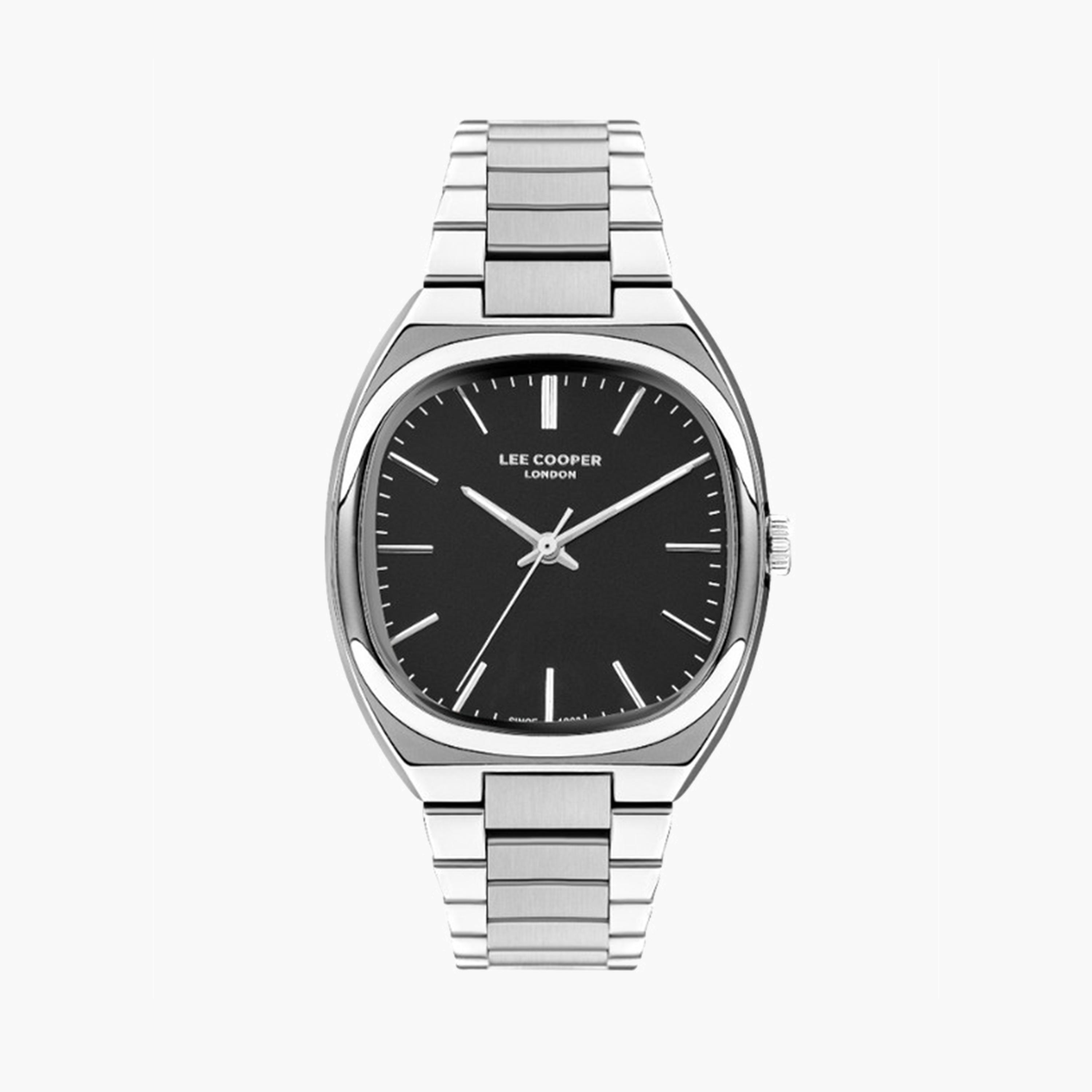 لي كوبر- ساعة تناظرية للرجال 41 مم فضية بحزام معدني | LC07938.350-men-watchesandjewellery-watches-image-1