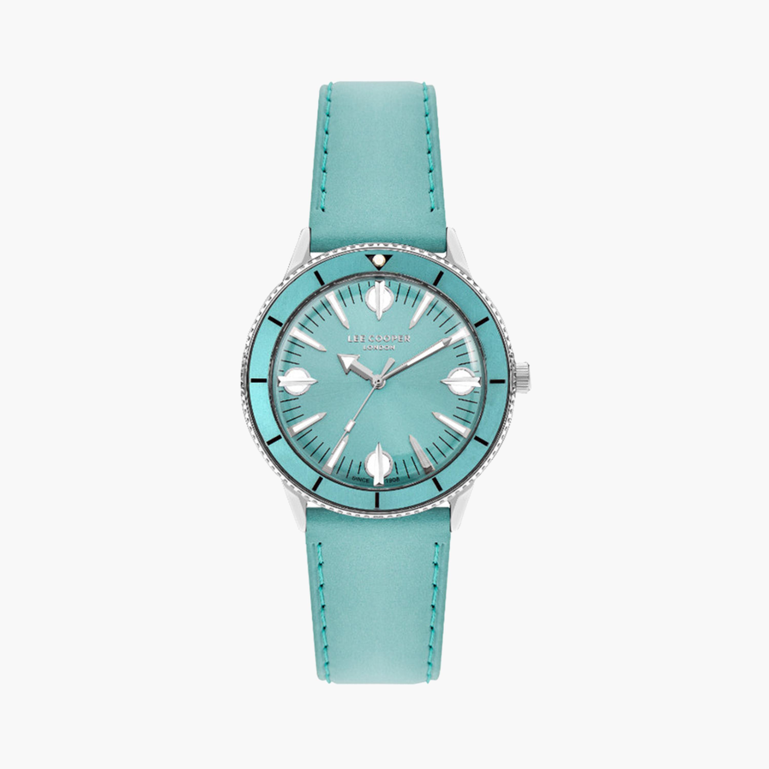 Lee Cooper Women's 36 MM Blue Analog Leather Strap Watch | LC07932.399-women-watchesandjewellery-watches-image-1