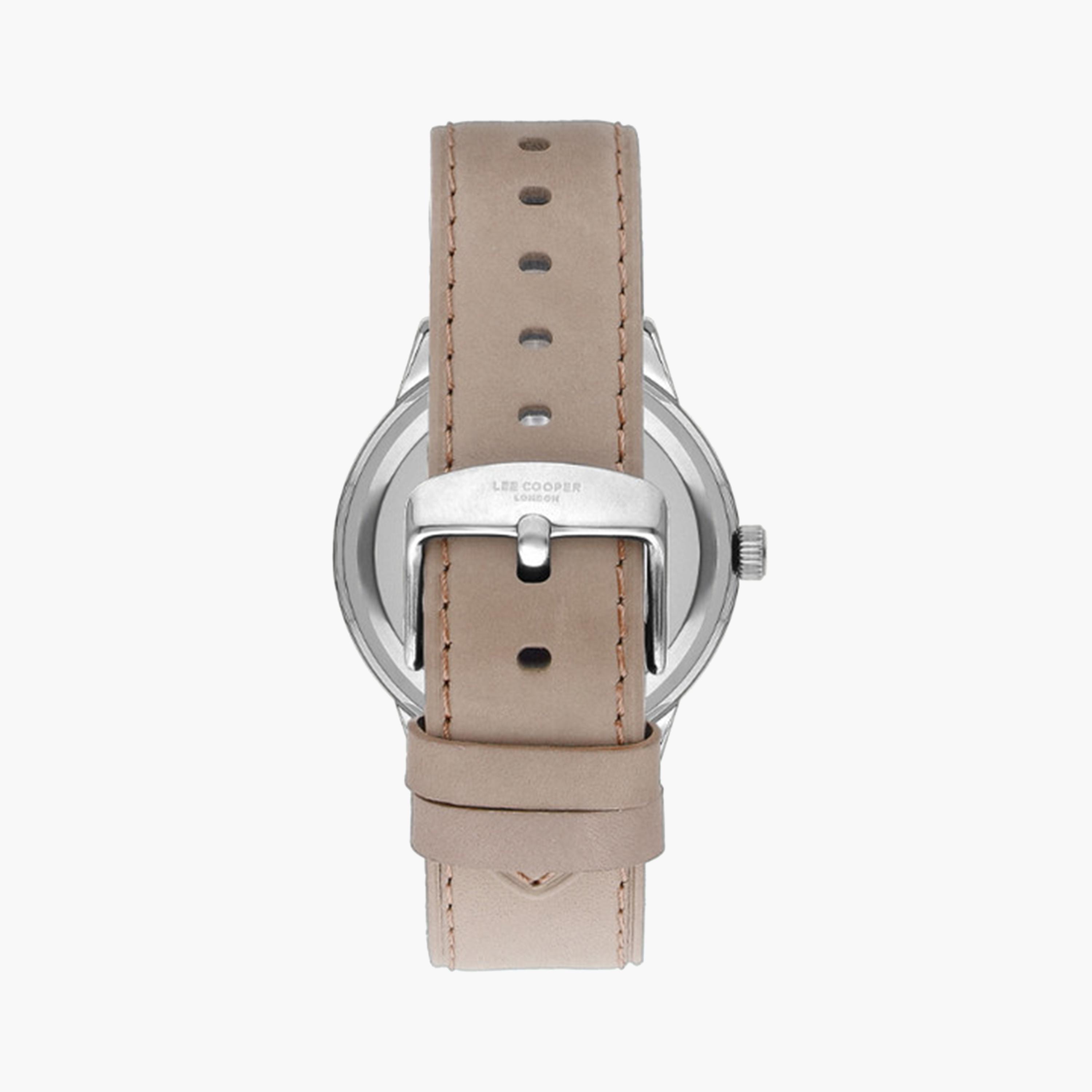 Lee Cooper Men's 43 MM Beige Analog Leather Strap Watch | LC07933.344-men-watchesandjewellery-watches-image-3