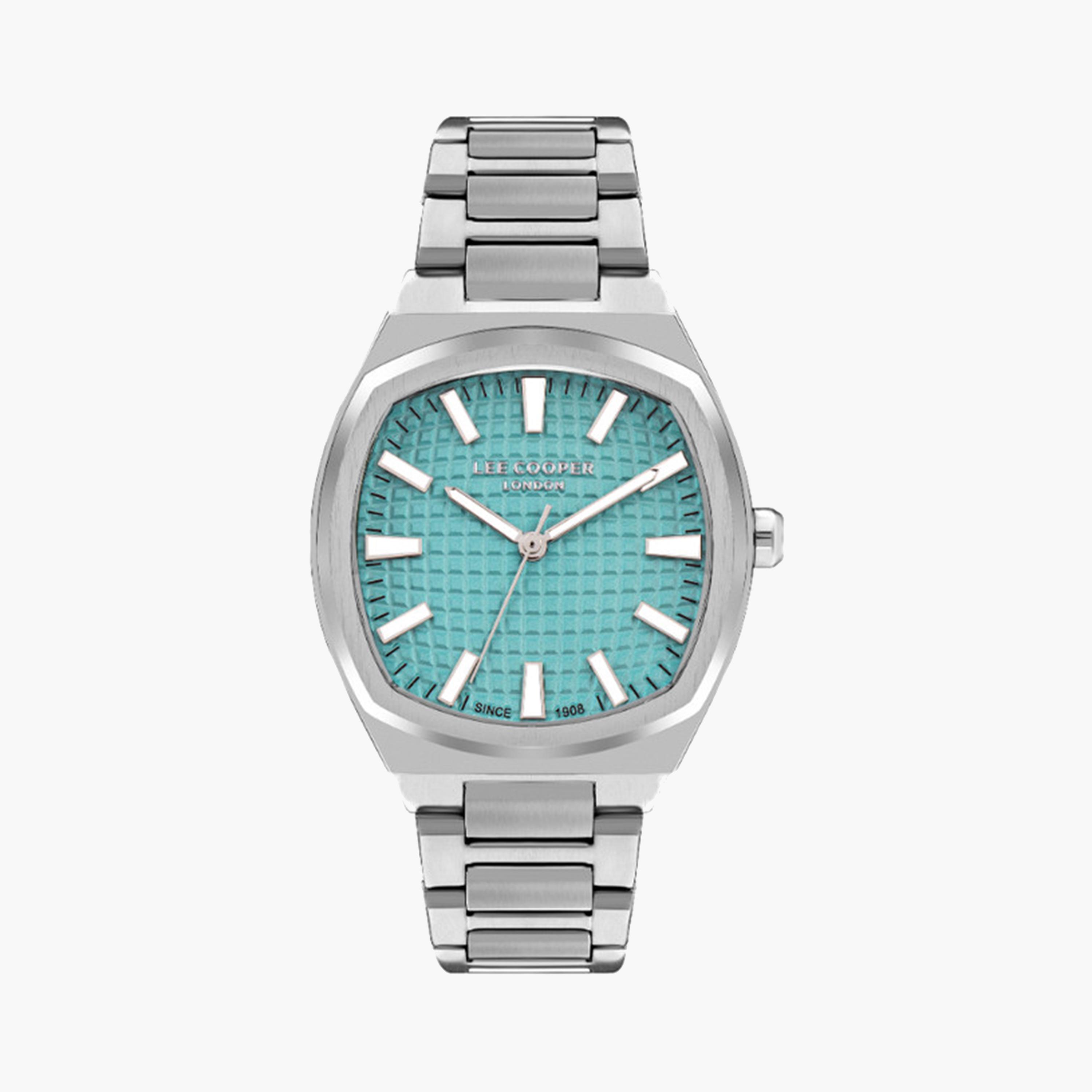 لي كوبر- ساعة تناظرية للرجال 42 ملم فضية بحزام معدني | LC07984.300-men-watchesandjewellery-watches-image-1