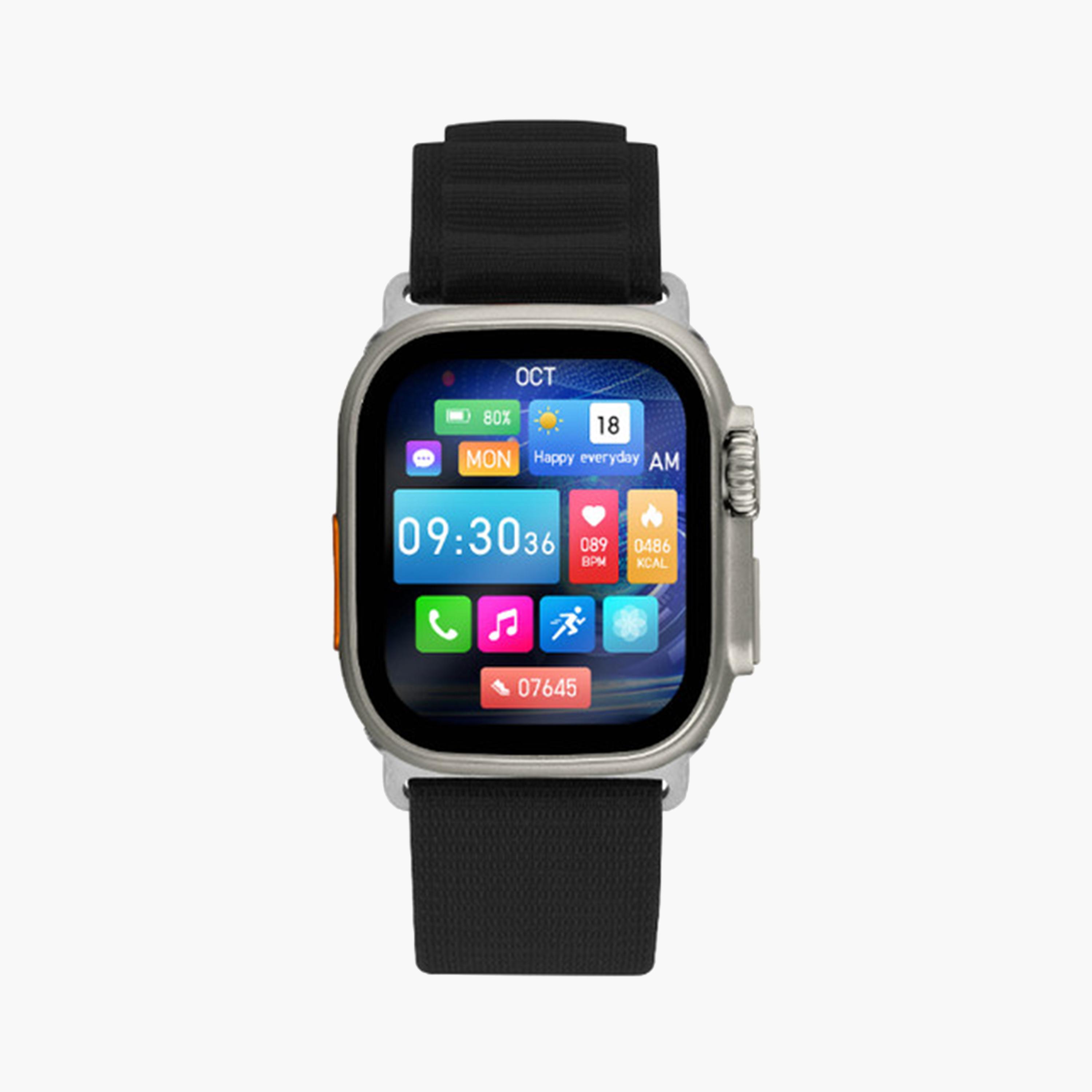Lee Cooper Black Nylon Strap Smart Watch | LC.SM.3.11-electronics-smartwatches-image-1