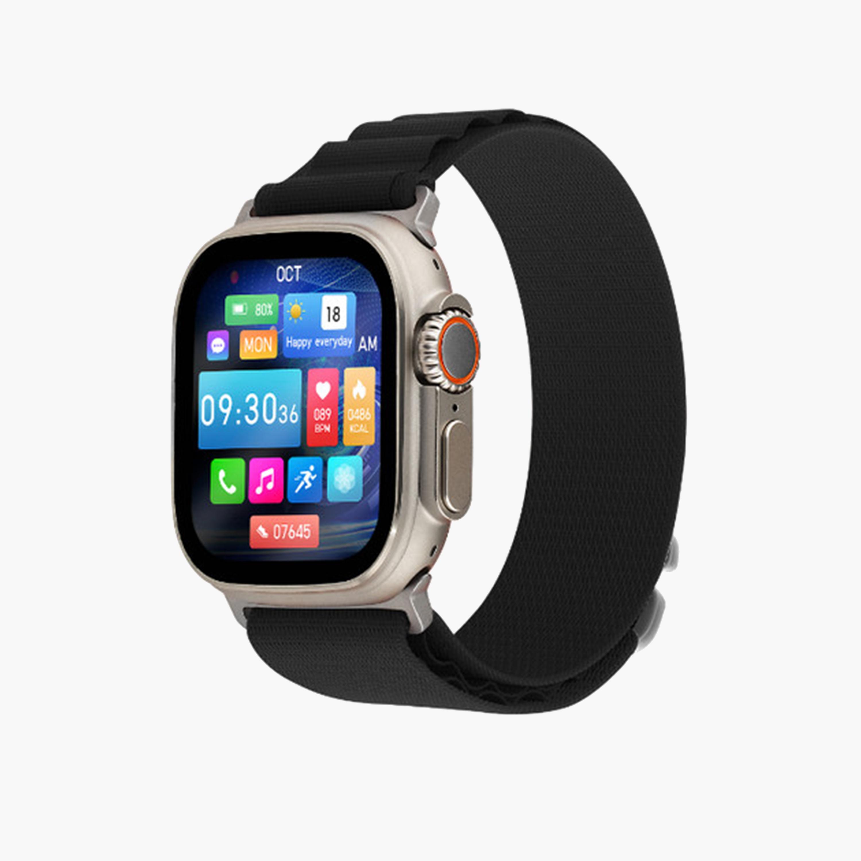 Lee Cooper Black Nylon Strap Smart Watch | LC.SM.3.11-electronics-smartwatches-image-2