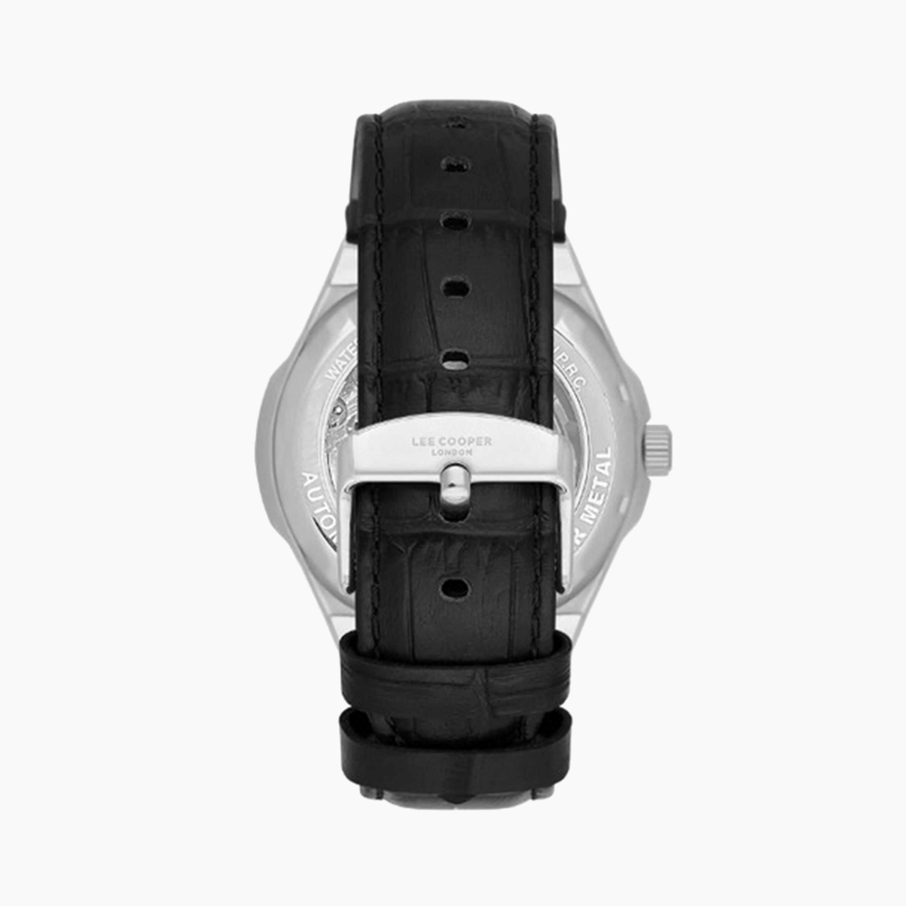 Lee Cooper Men's 43 MM Black Automatic Leather Strap Watch | LC08050.351-men-watchesandjewellery-watches-image-3