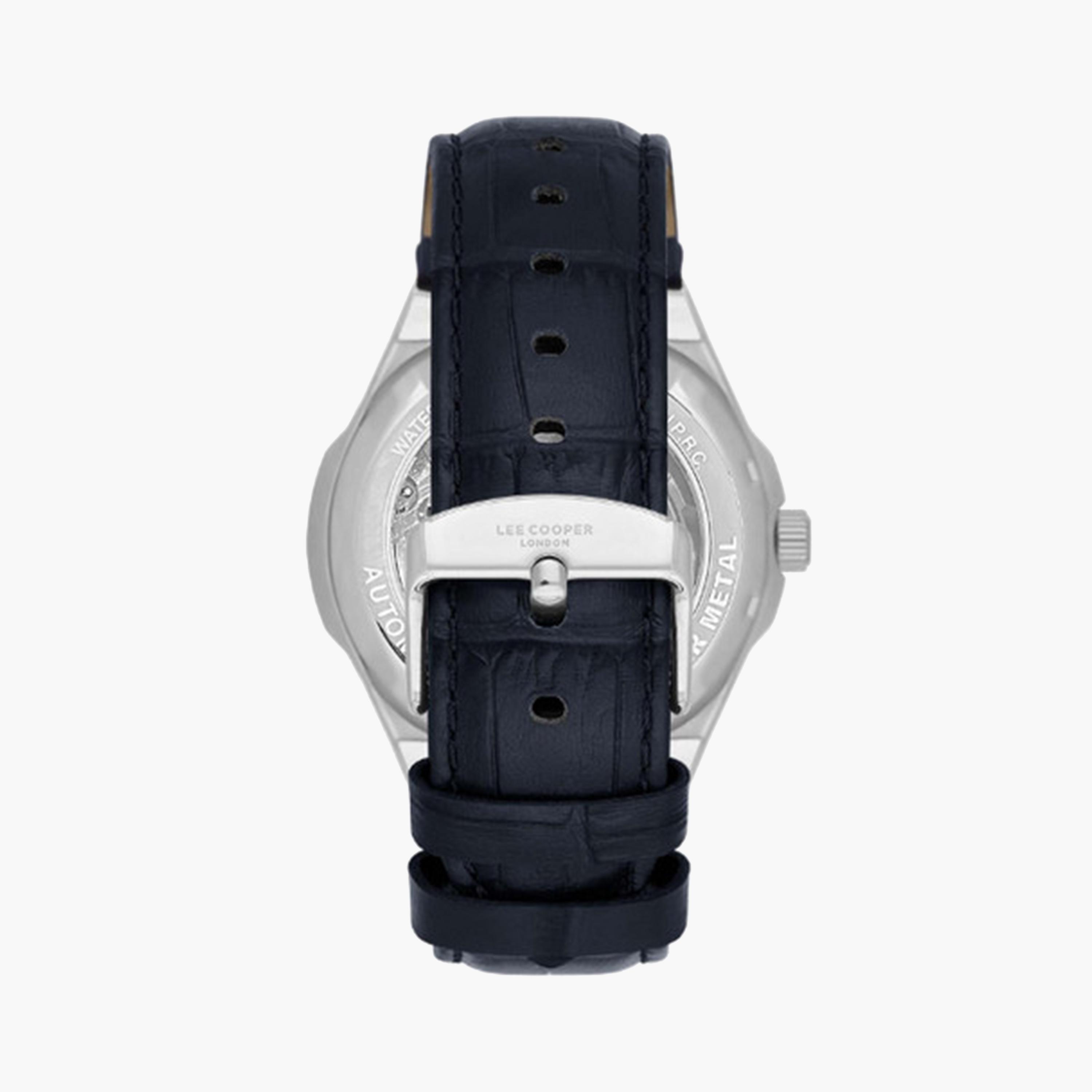 Lee Cooper Men's 43 MM Blue Automatic Leather Strap Watch | LC08050.399-men-watchesandjewellery-watches-image-3