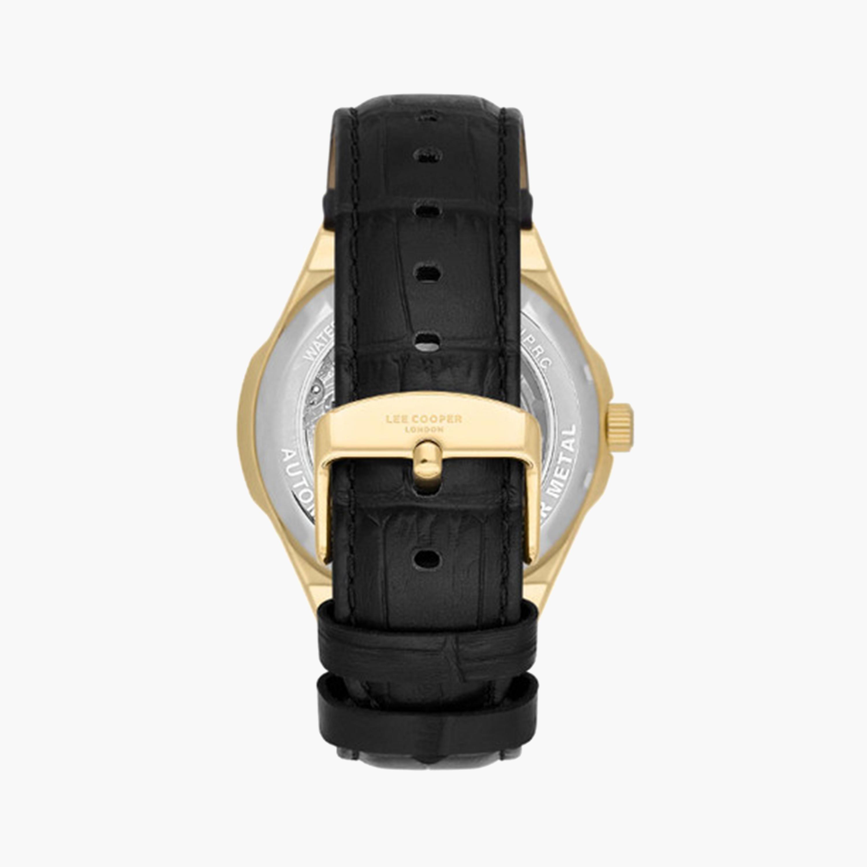 Lee Cooper Men's 43 MM Black Automatic Leather Strap Watch | LC08050.131-men-watchesandjewellery-watches-image-3