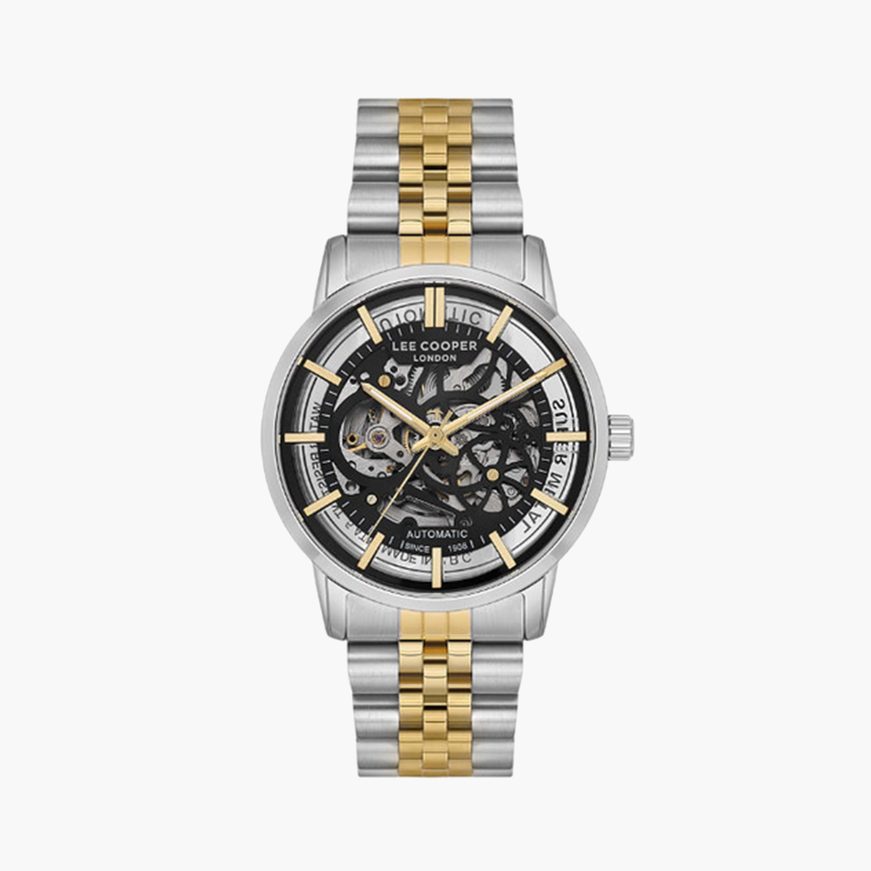 Lee Cooper Men's 44 MM Silver Automatic Metal Strap Watch | LC08036.230-men-watchesandjewellery-watches-image-1