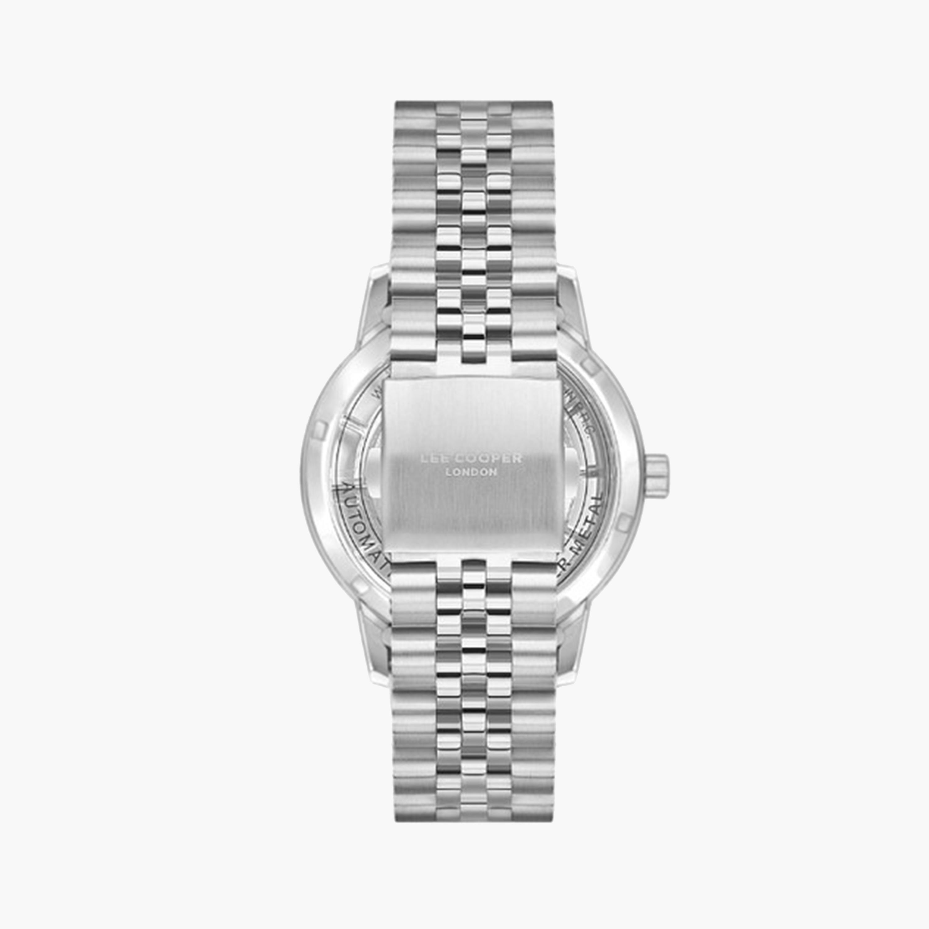 Lee Cooper Men's 44 MM Silver Automatic Metal Strap Watch | LC08036.370-men-watchesandjewellery-watches-image-3