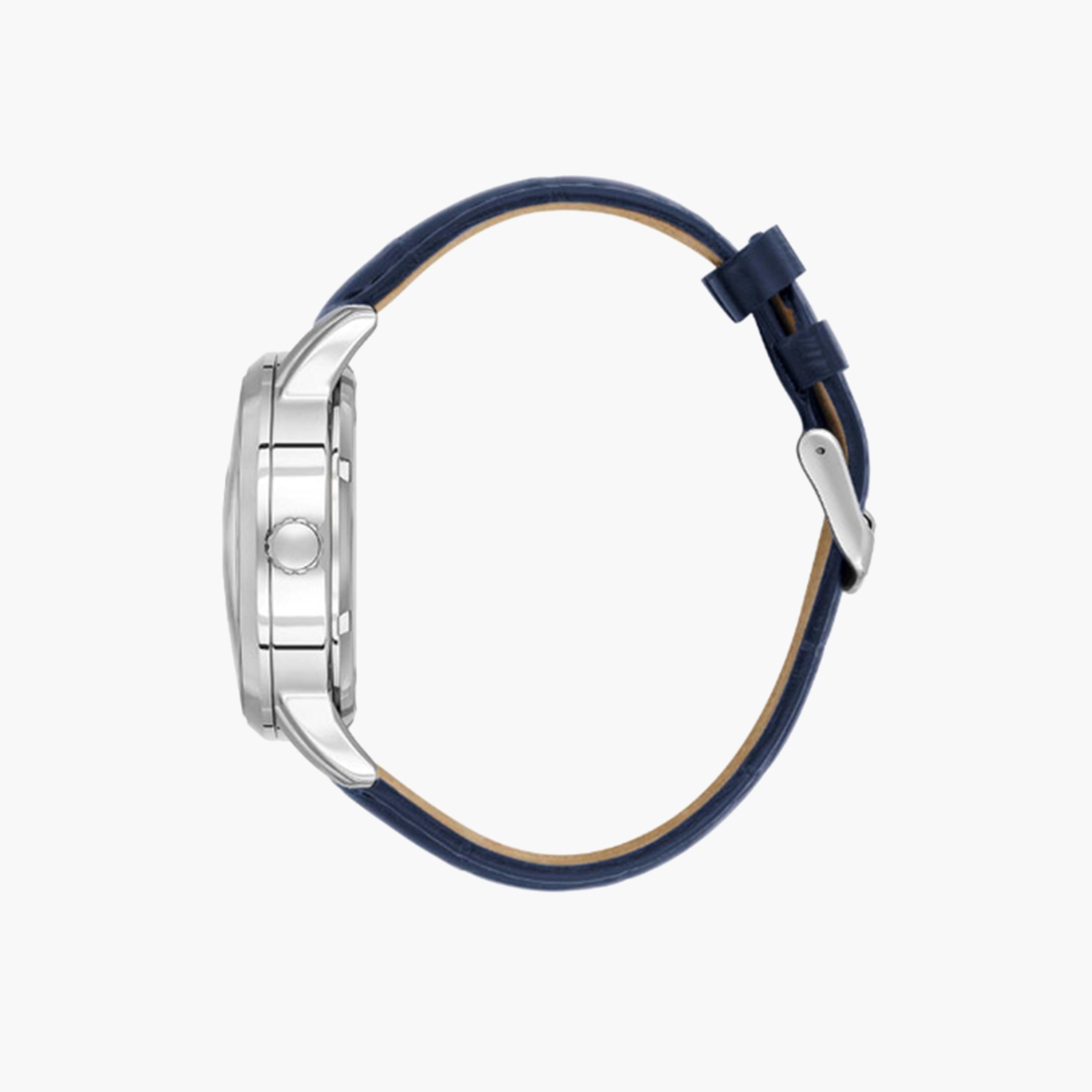 Lee Cooper Men's 44 MM Blue Automatic Leather Strap Watch | LC08035.399-men-watchesandjewellery-watches-image-2