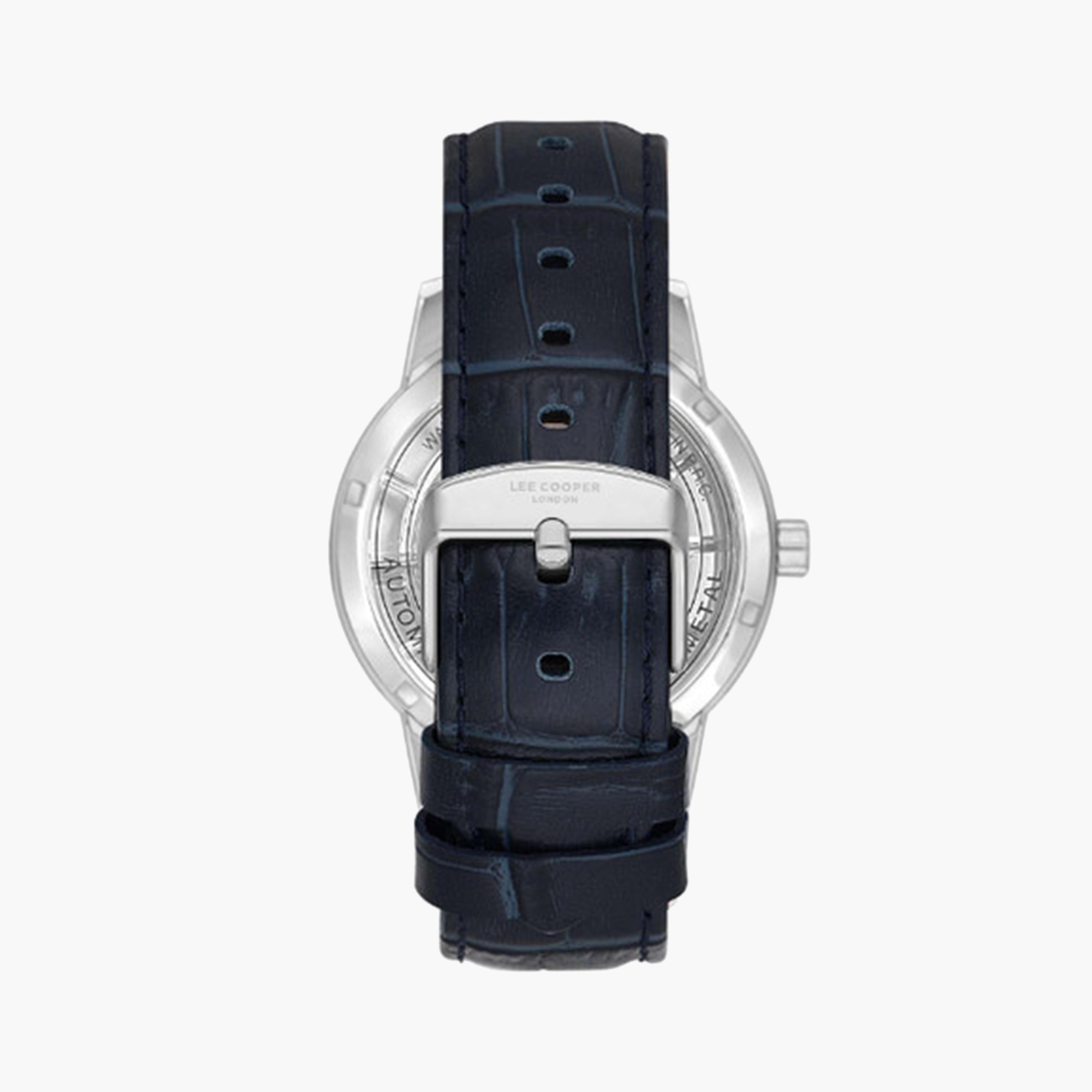 Lee Cooper Men's 44 MM Blue Automatic Leather Strap Watch | LC08035.399-men-watchesandjewellery-watches-image-3