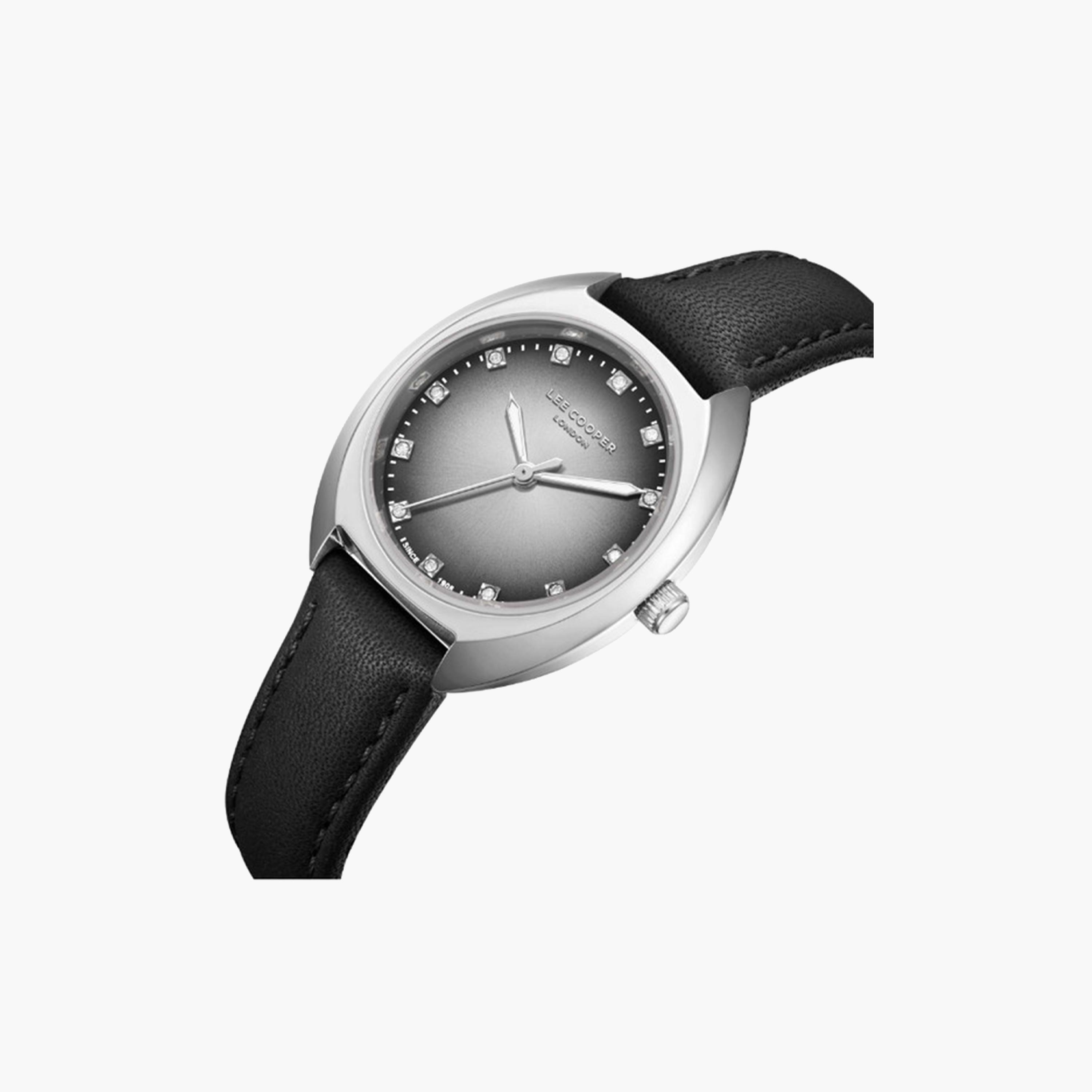 لي كوبر- ساعة تناظرية للنساء بسوار جلدي 30 ملم باللون الأسود | LC07988.331-women-watchesandjewellery-watches-image-2