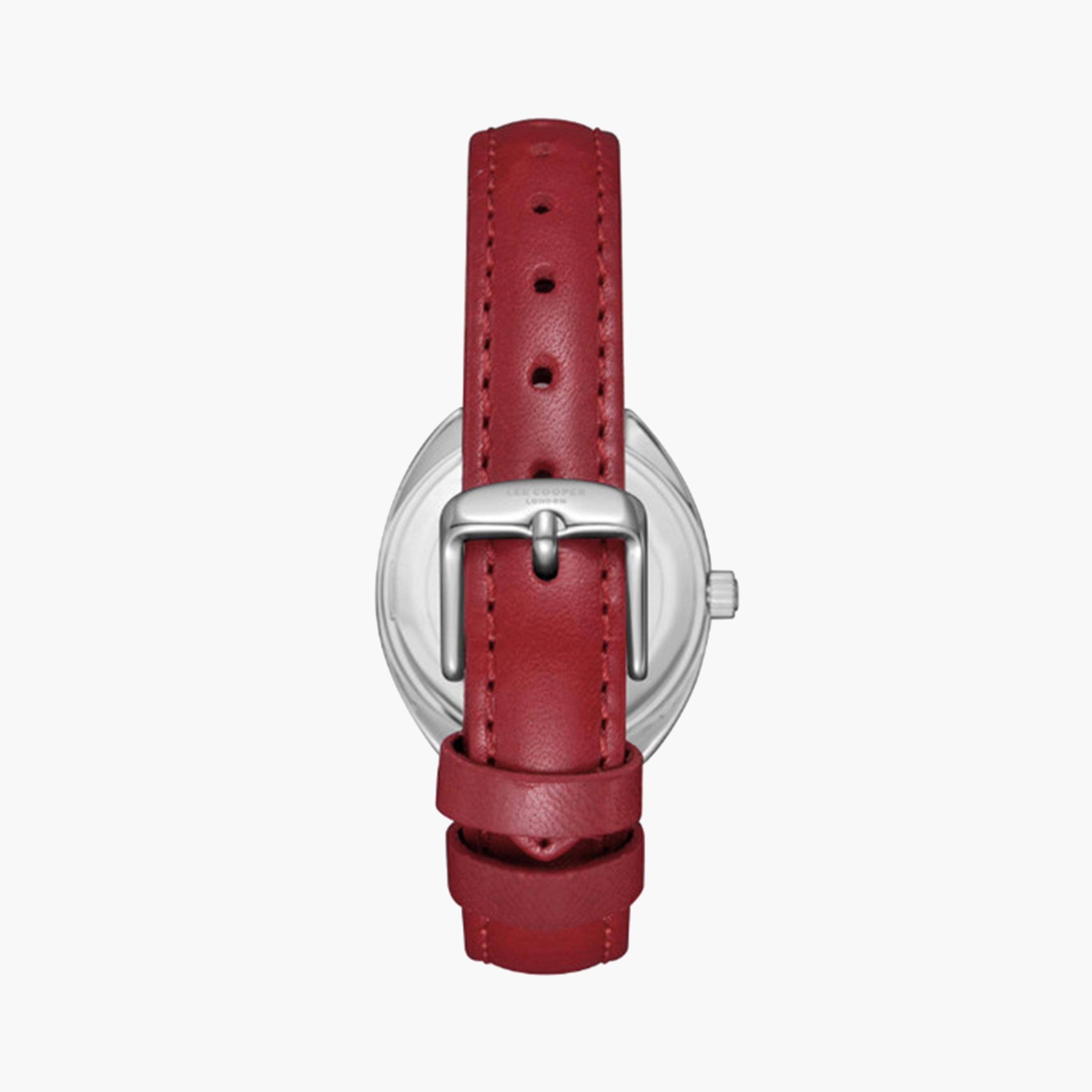 لي كوبر- ساعة تناظرية للنساء بسوار جلدي أحمر 30 مم باللون الأحمر | LC07988.388-women-watchesandjewellery-watches-image-4