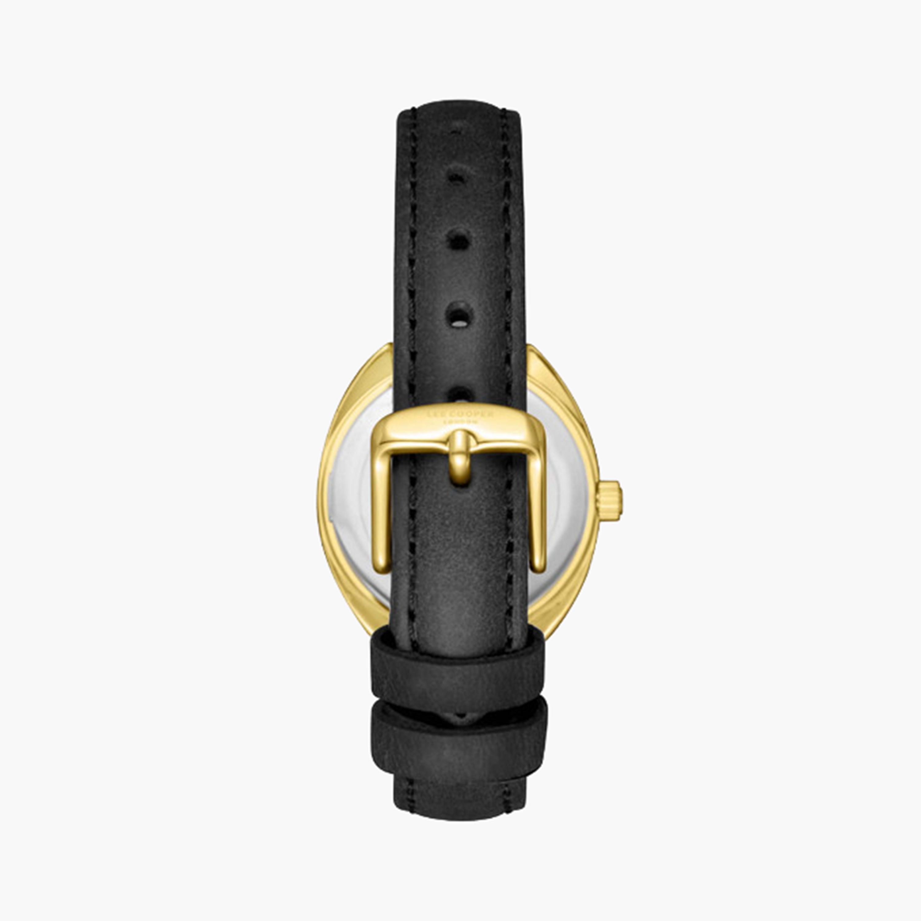لي كوبر- ساعة تناظرية للنساء بسوار جلدي 30 ملم باللون الأسود | LC07988.131-women-watchesandjewellery-watches-image-4