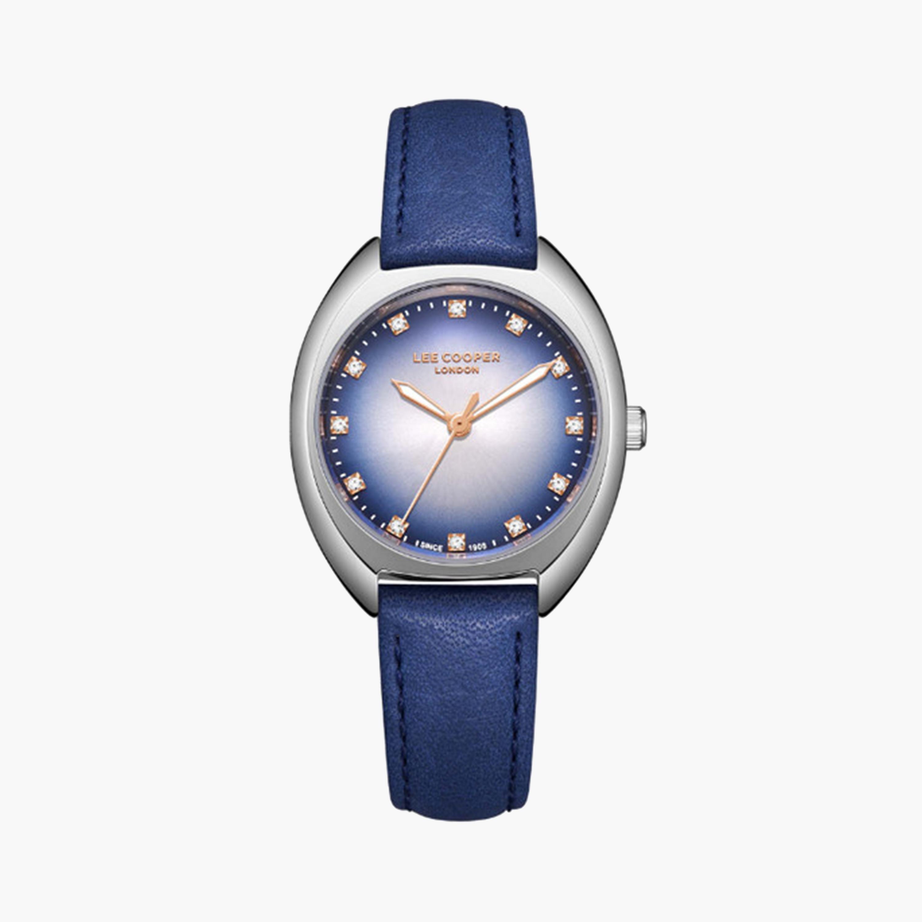 Lee Cooper Women's 30 MM Blue Analog Leather Strap Watch | LC07988.399-women-watchesandjewellery-watches-image-1