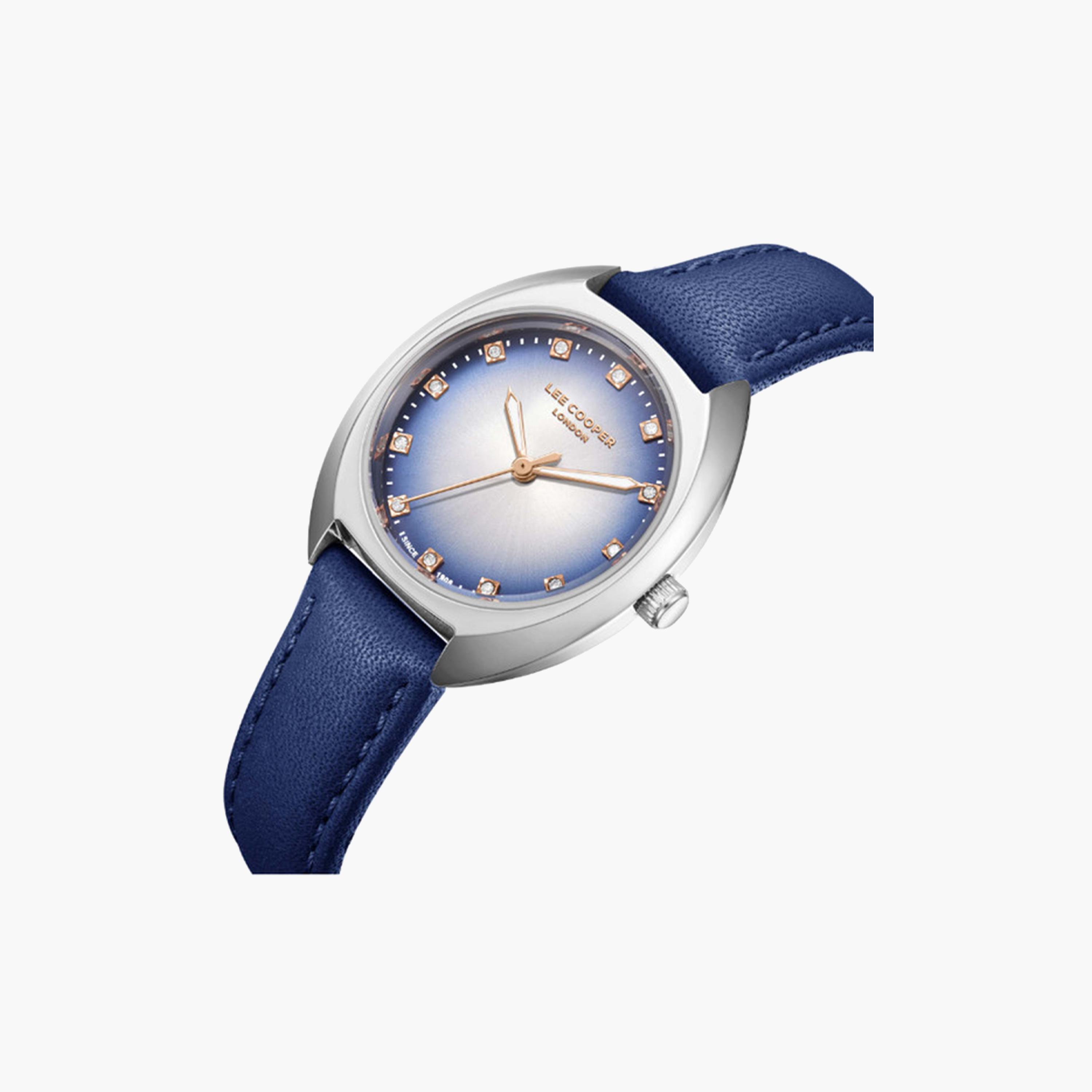Lee Cooper Women's 30 MM Blue Analog Leather Strap Watch | LC07988.399-women-watchesandjewellery-watches-image-2