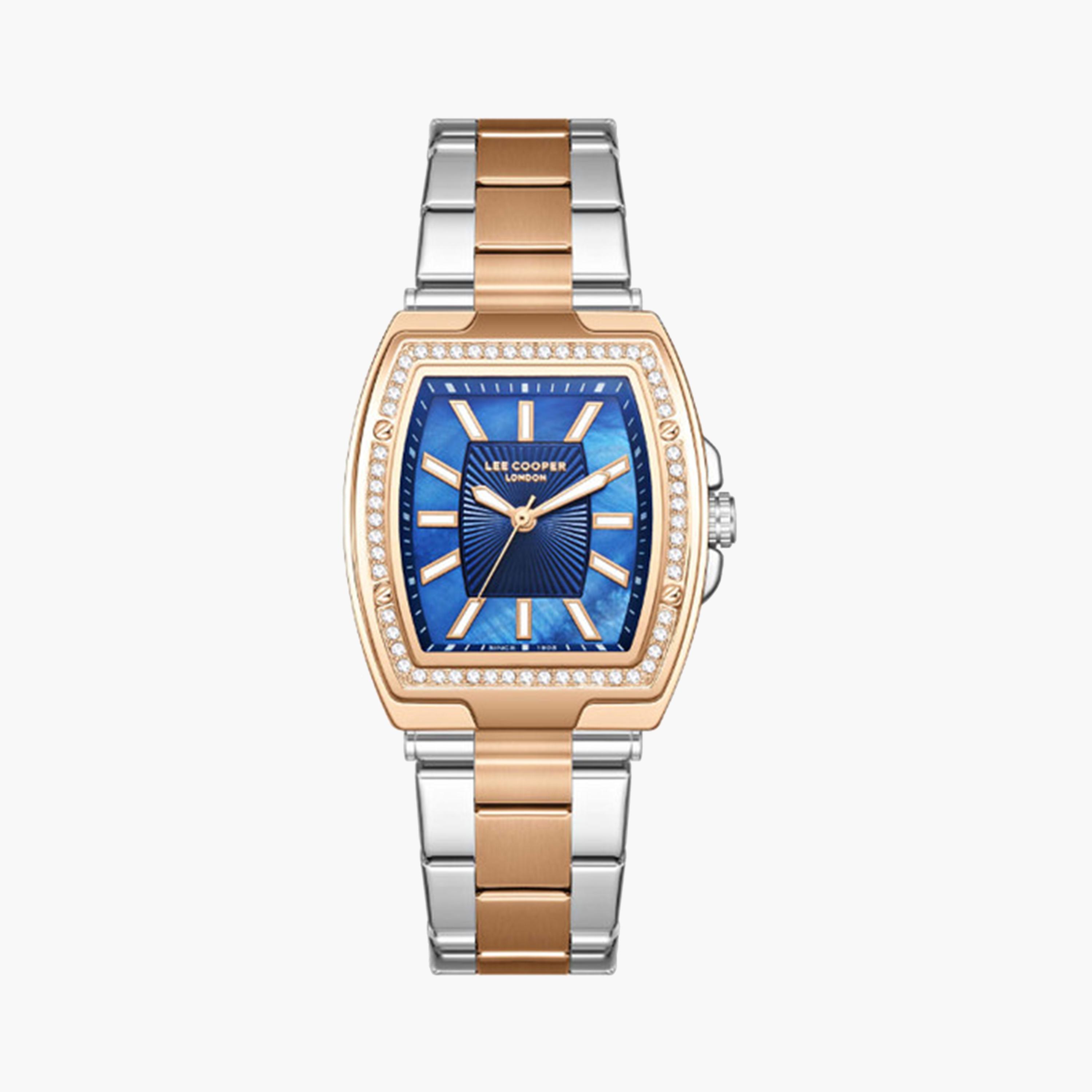 Lee Cooper Women's 30 MM Dual Tone Analog Metal Strap Watch | LC08058.590-women-watchesandjewellery-watches-image-1