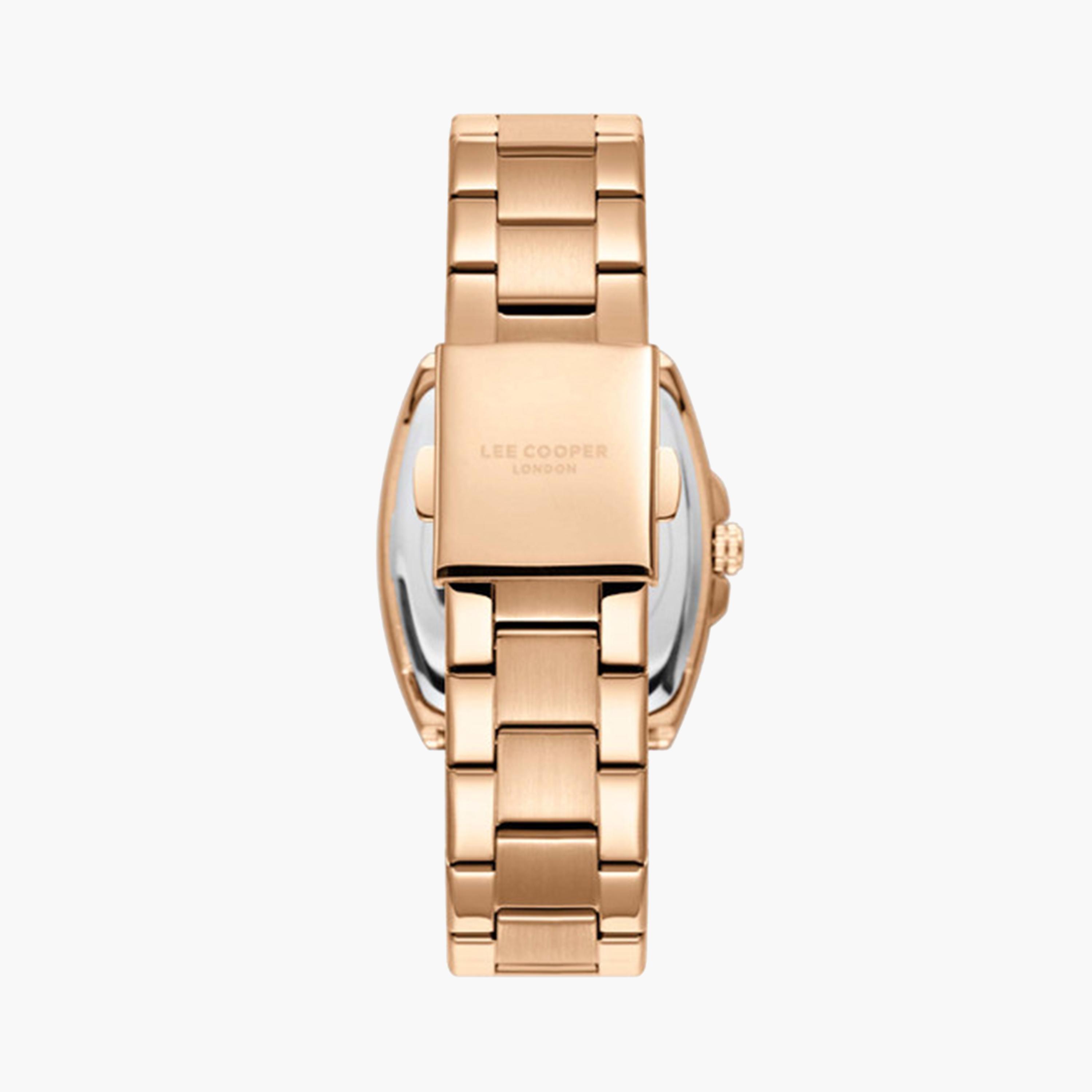 لي كوبر- ساعة تناظرية للنساء بسوار معدني 30 مم باللون الذهبي الوردي | LC08058.430-women-watchesandjewellery-watches-image-2