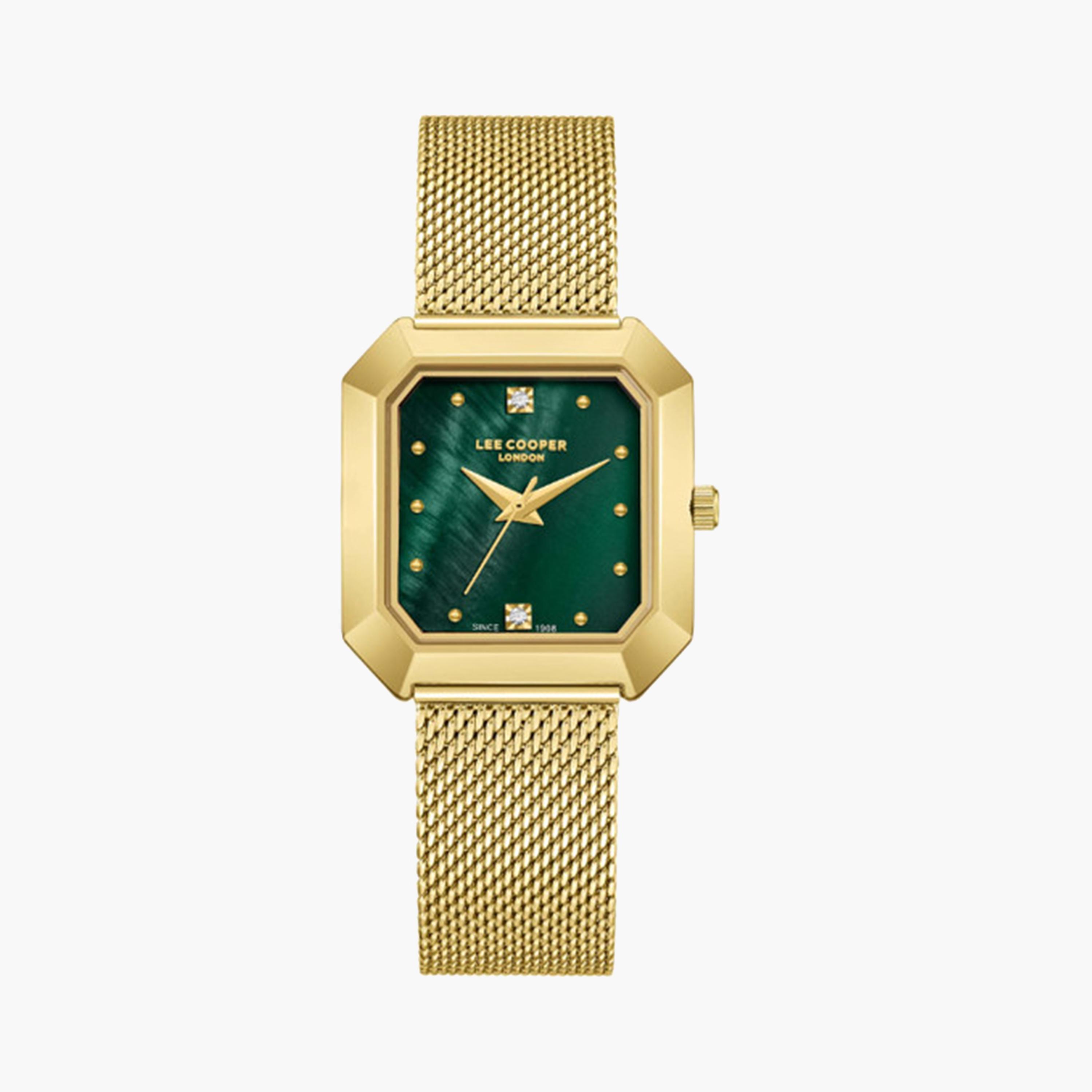 Lee Cooper Women's 27 MM Gold Analog Mesh Strap Watch | LC08027.170-women-watchesandjewellery-watches-image-1