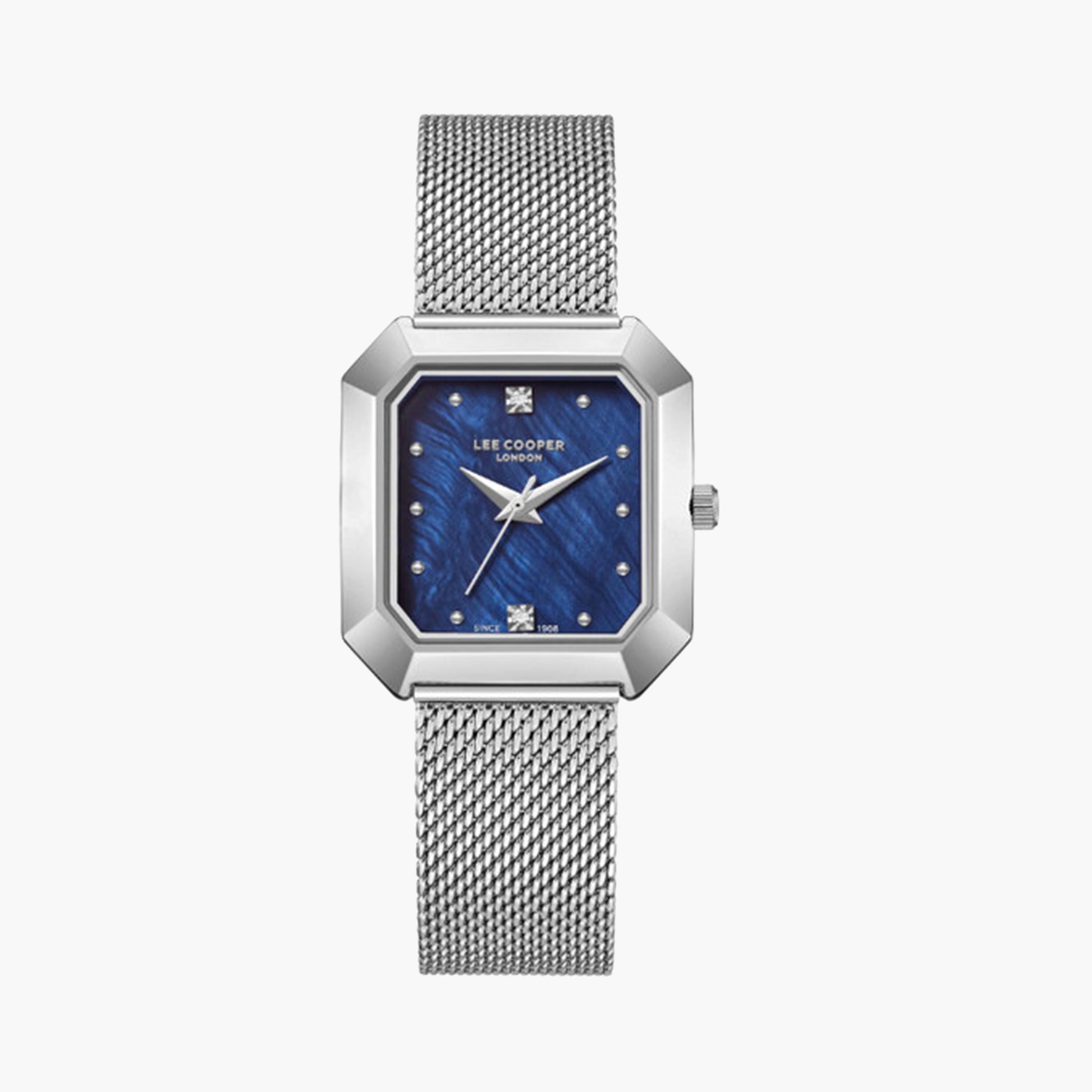 Lee Cooper Women's 27 MM Silver Analog Mesh Strap Watch | LC08027.390-women-watchesandjewellery-watches-image-1