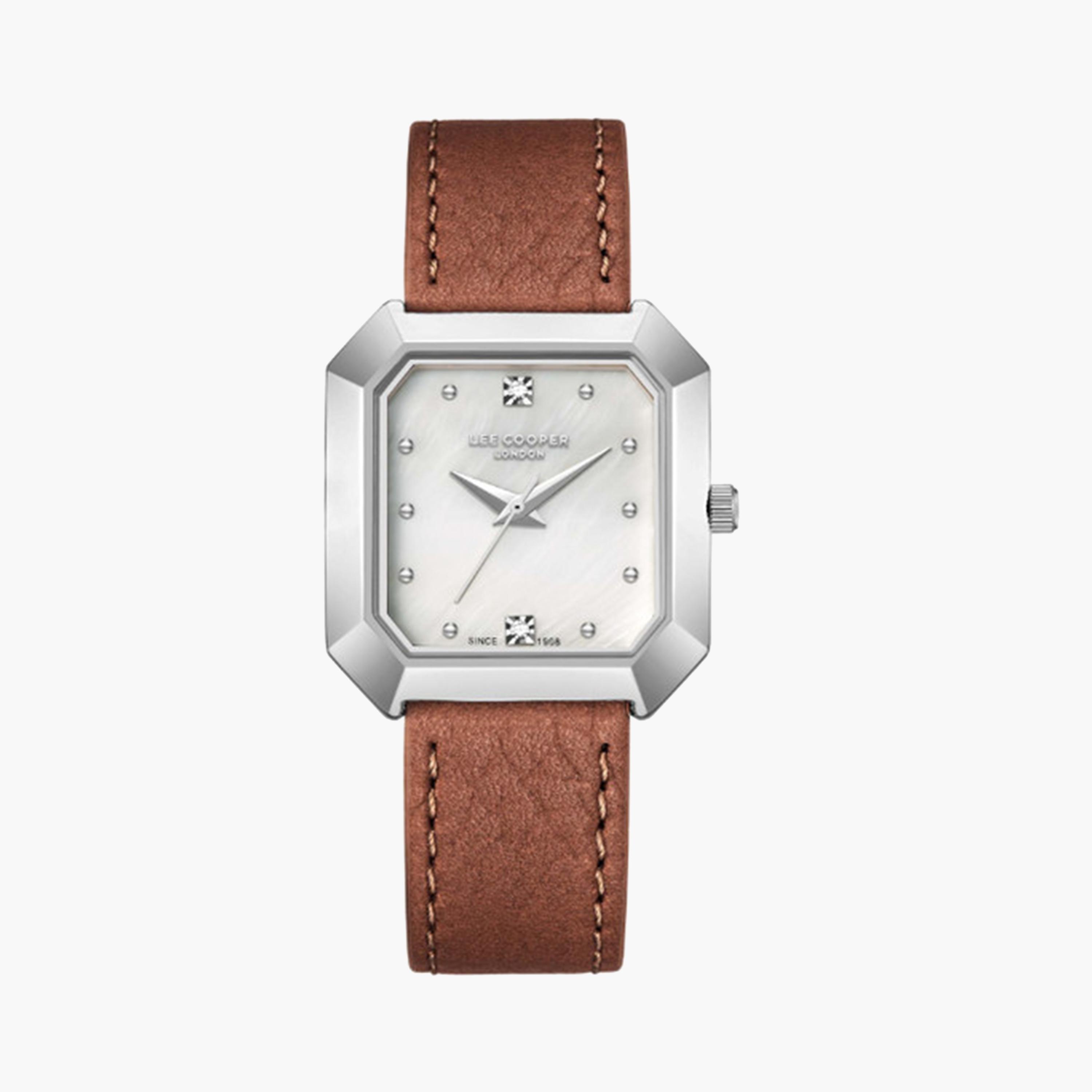 لي كوبر- ساعة تناظرية للنساء بسوار جلدي أسود مقاس 27 مم | LC08028.321-women-watchesandjewellery-watches-image-1