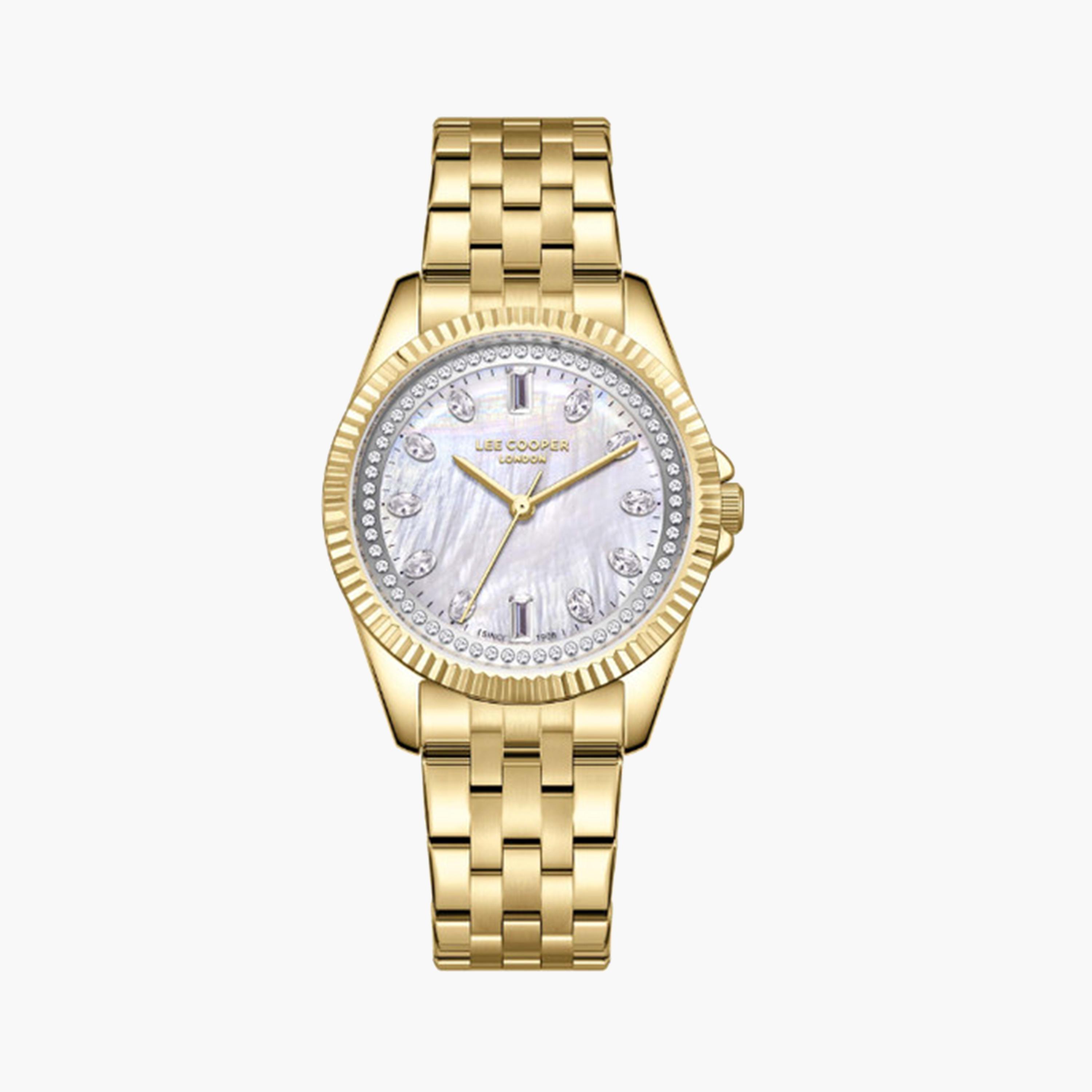 Lee Cooper Women's 35 MM Gold Analog Metal Strap Watch | LC08033.120-women-watchesandjewellery-watches-image-1