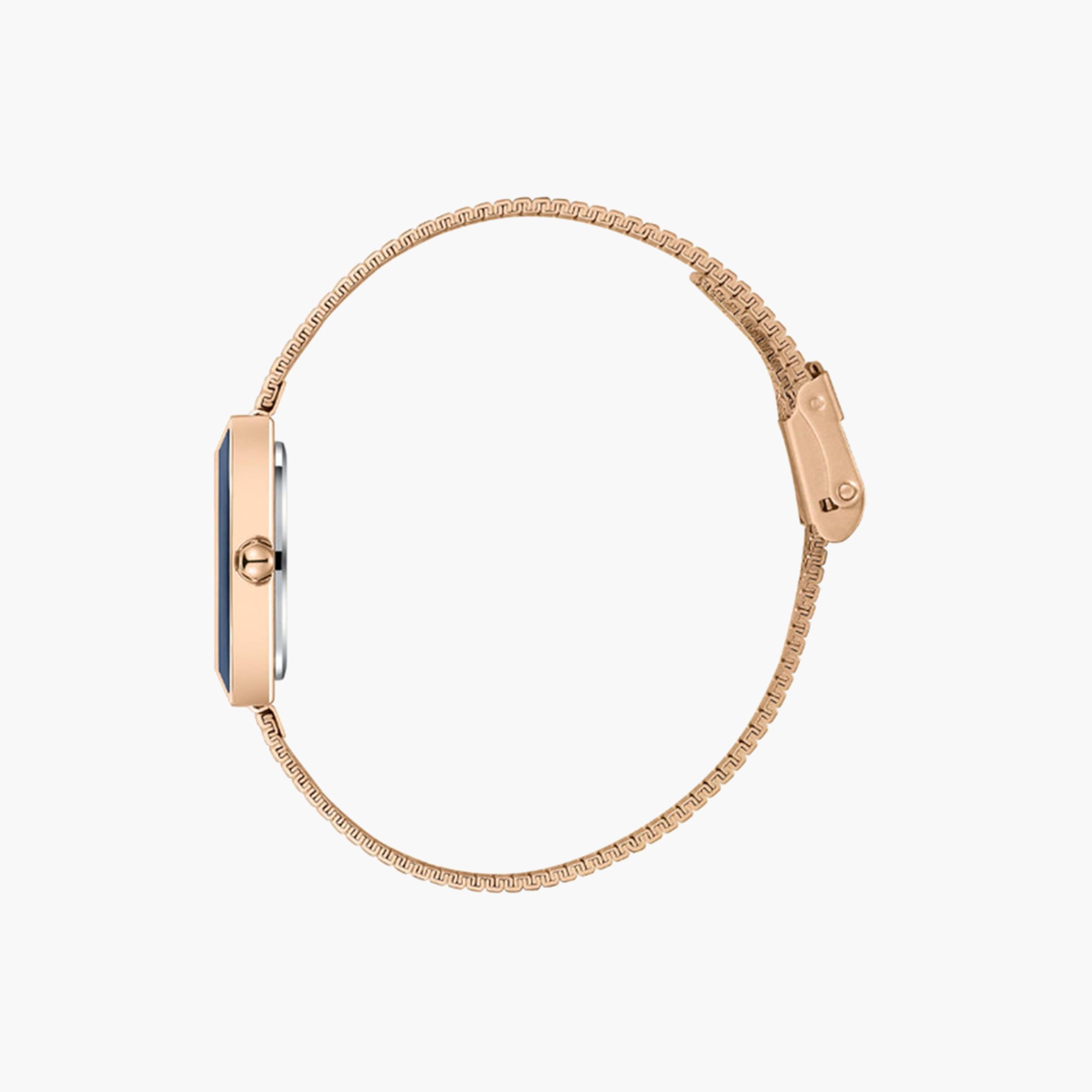 لي كوبر- ساعة تناظرية للنساء بحزام شبكي ذهبي وردي مقاس 23 مم | LC08071.490-women-watchesandjewellery-watches-image-3
