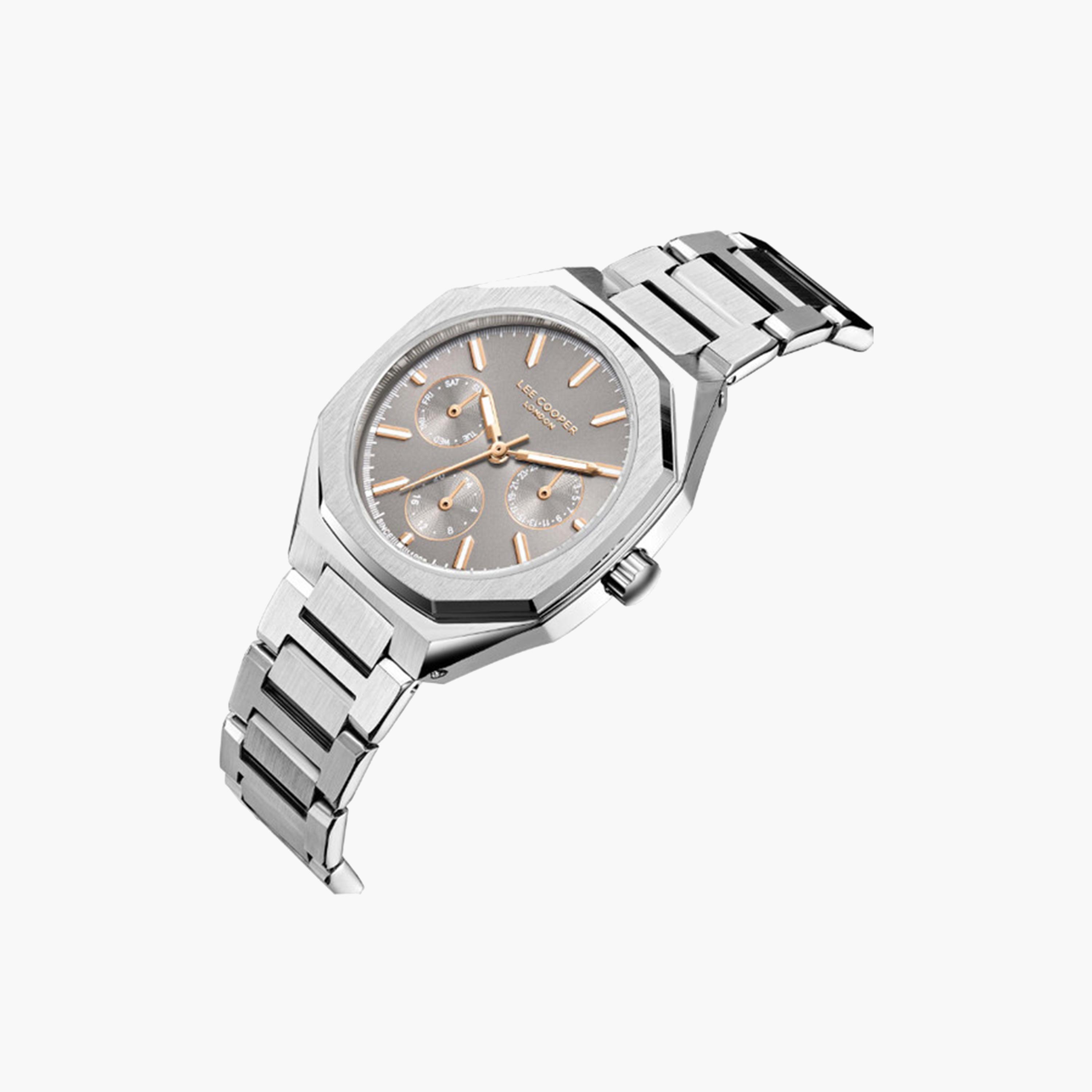 Lee Cooper Women's 34 MM Silver Chronograph Mesh Strap Watch | LC08046.360-women-watchesandjewellery-watches-image-2