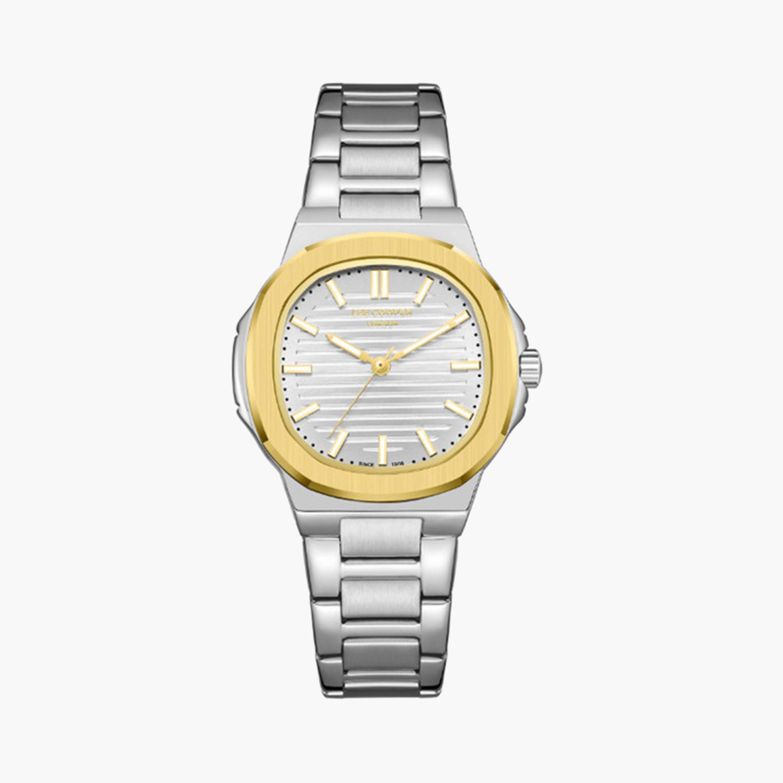 لي كوبر- ساعة تناظرية للنساء بسوار شبكي فضي مقاس 38 مم | LC08017.230-women-watchesandjewellery-watches-image-1