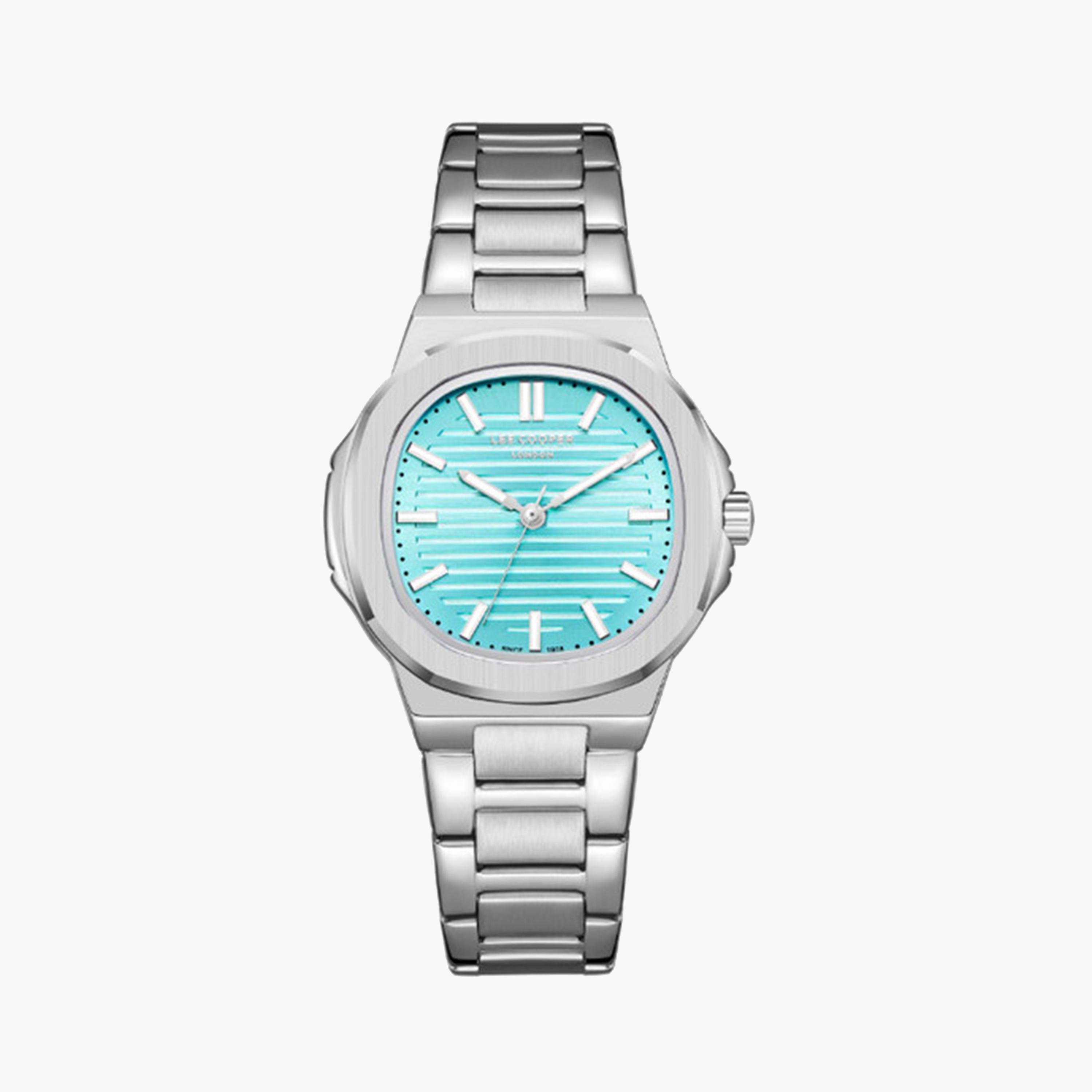 لي كوبر- ساعة تناظرية للنساء بسوار شبكي فضي مقاس 38 مم | LC08017.300-women-watchesandjewellery-watches-image-1