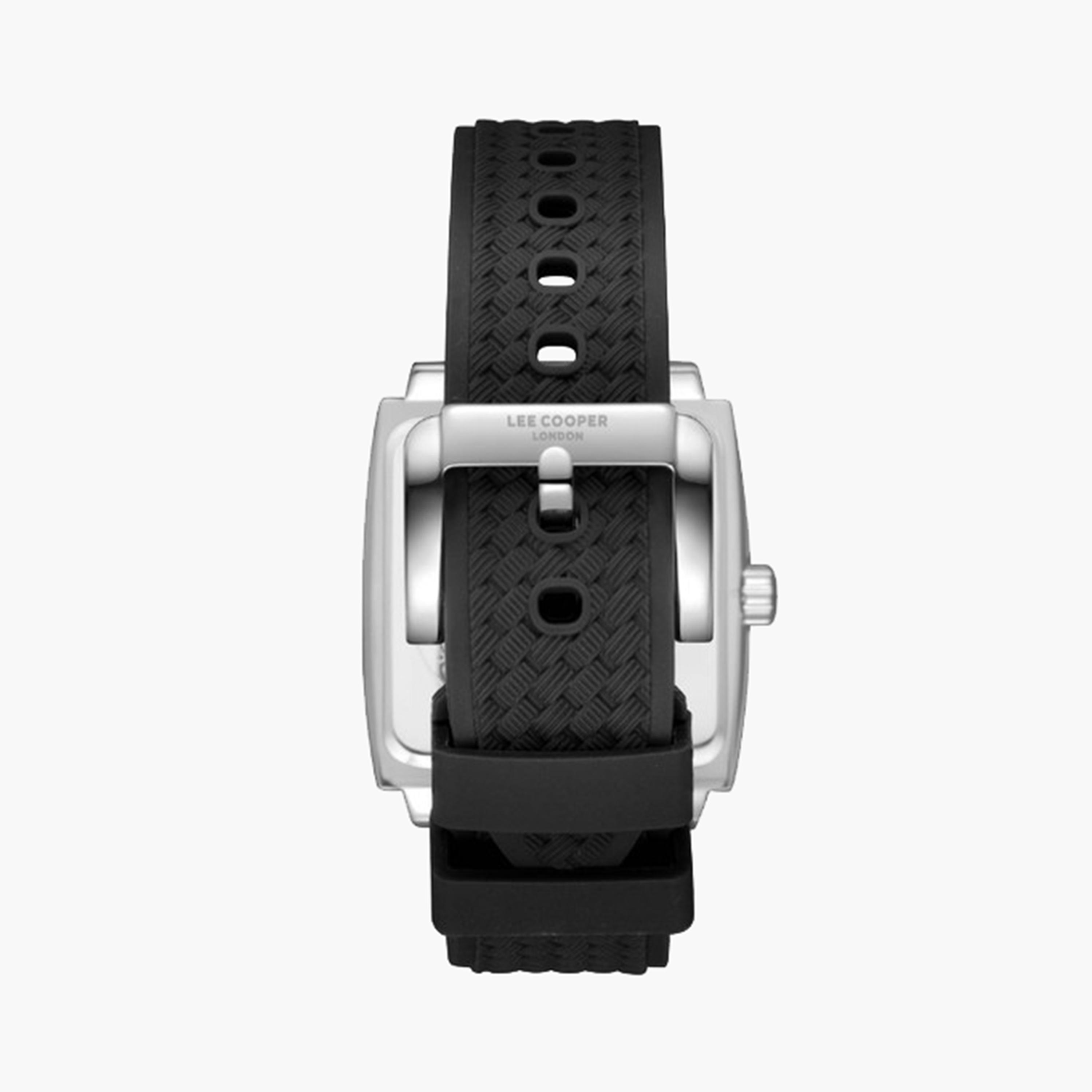 Lee Cooper Men's 39 MM Black Chronograph Silicone Strap Watch | LC08065.351-men-watchesandjewellery-watches-image-4