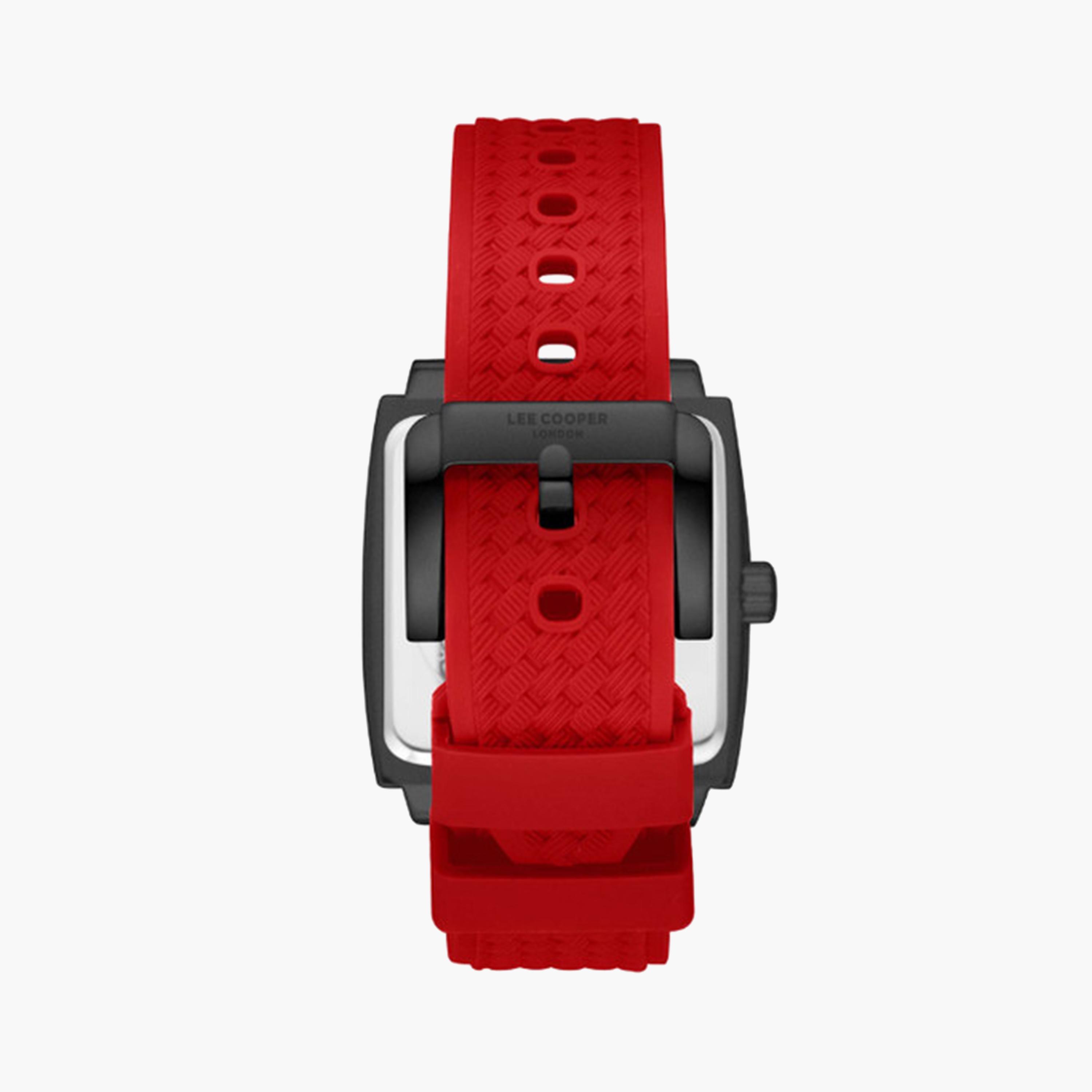 Lee Cooper Men's 39 MM Red Chronograph Silicone Strap Watch | LC08065.688-men-watchesandjewellery-watches-image-4