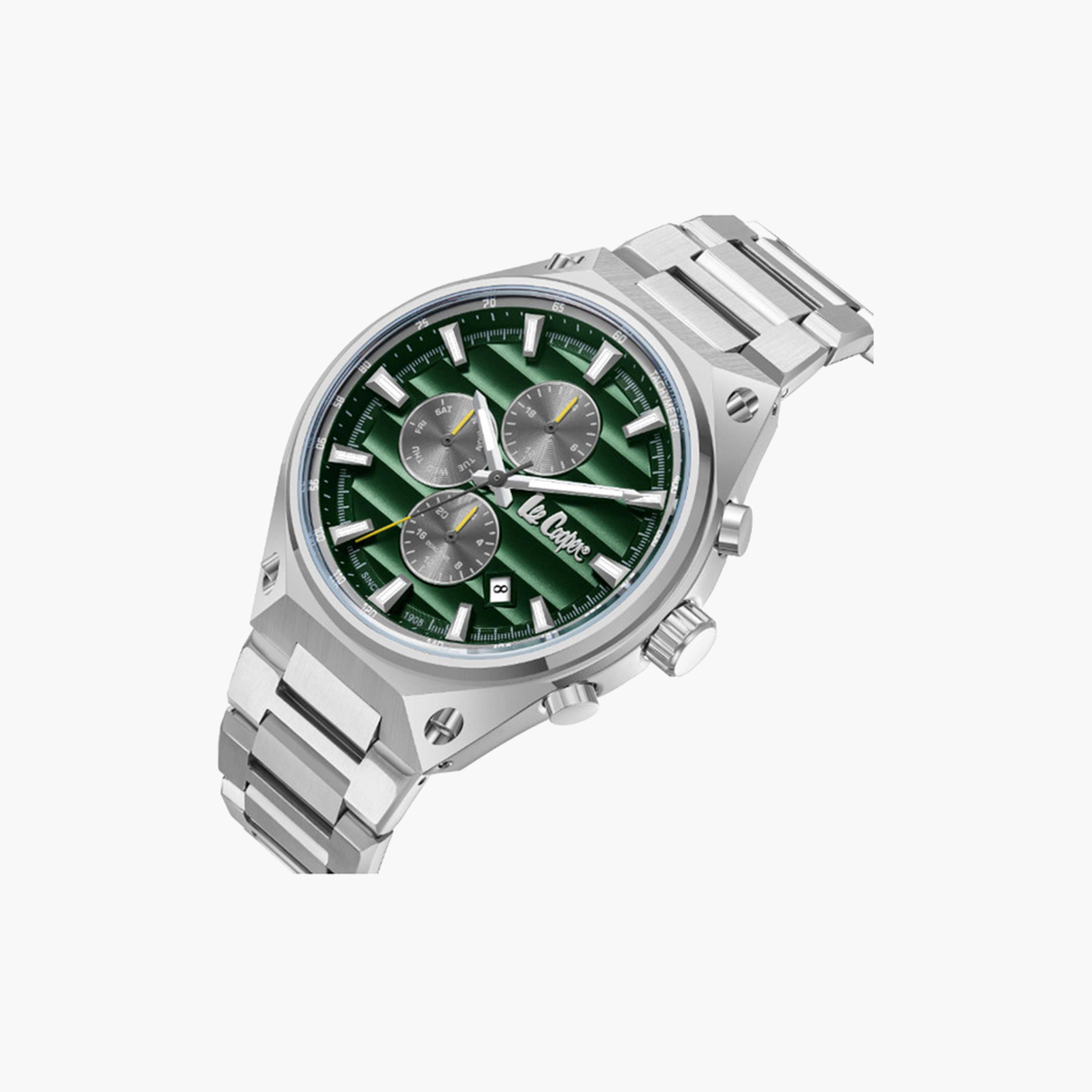 Lee Cooper Men's 45 MM Silver Chronograph Metal Strap Watch | LC08026.370-men-watchesandjewellery-watches-image-2