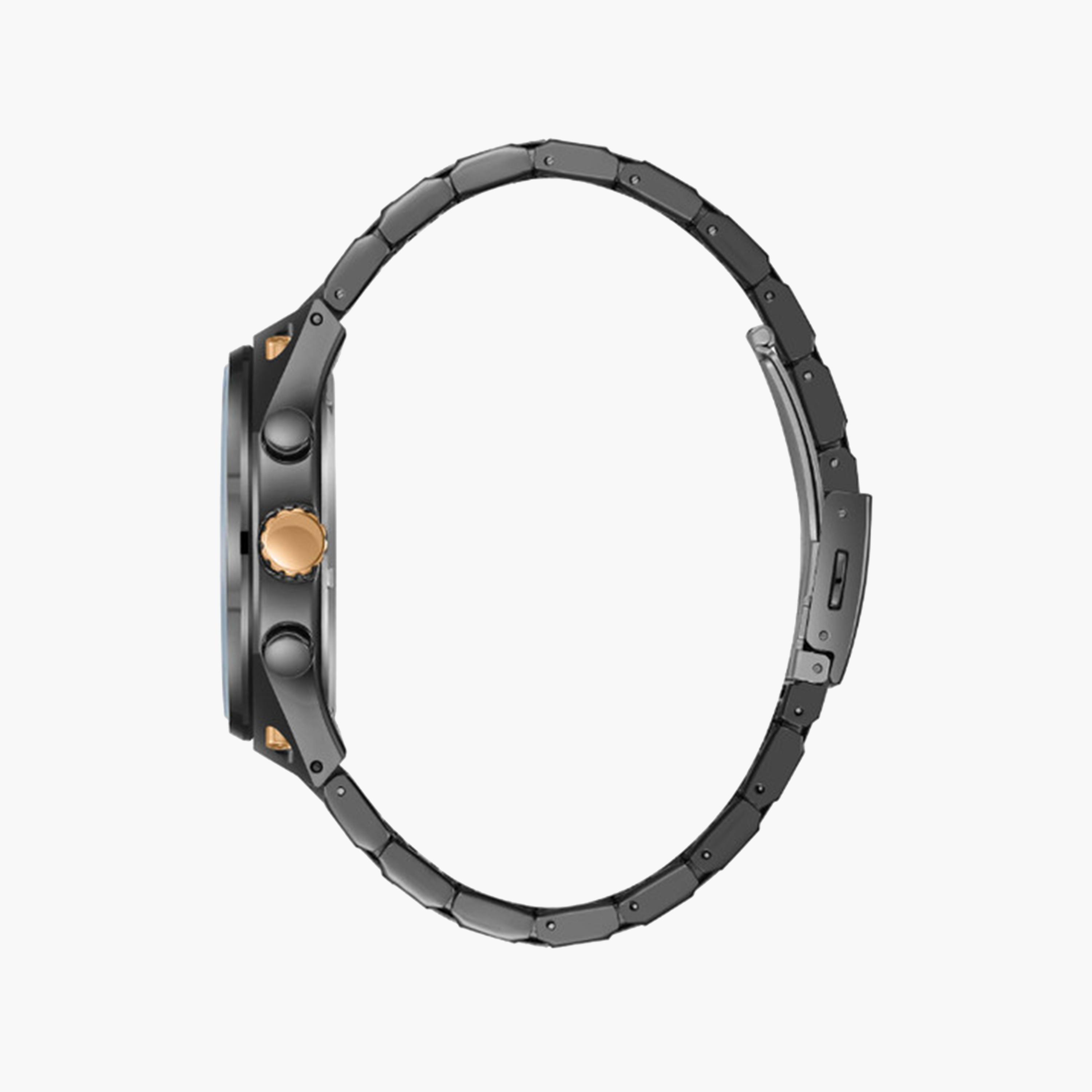 لي كوبر- ساعة كرونوغراف للرجال 45 ملم رمادية بحزام معدني | LC08026.060-men-watchesandjewellery-watches-image-3