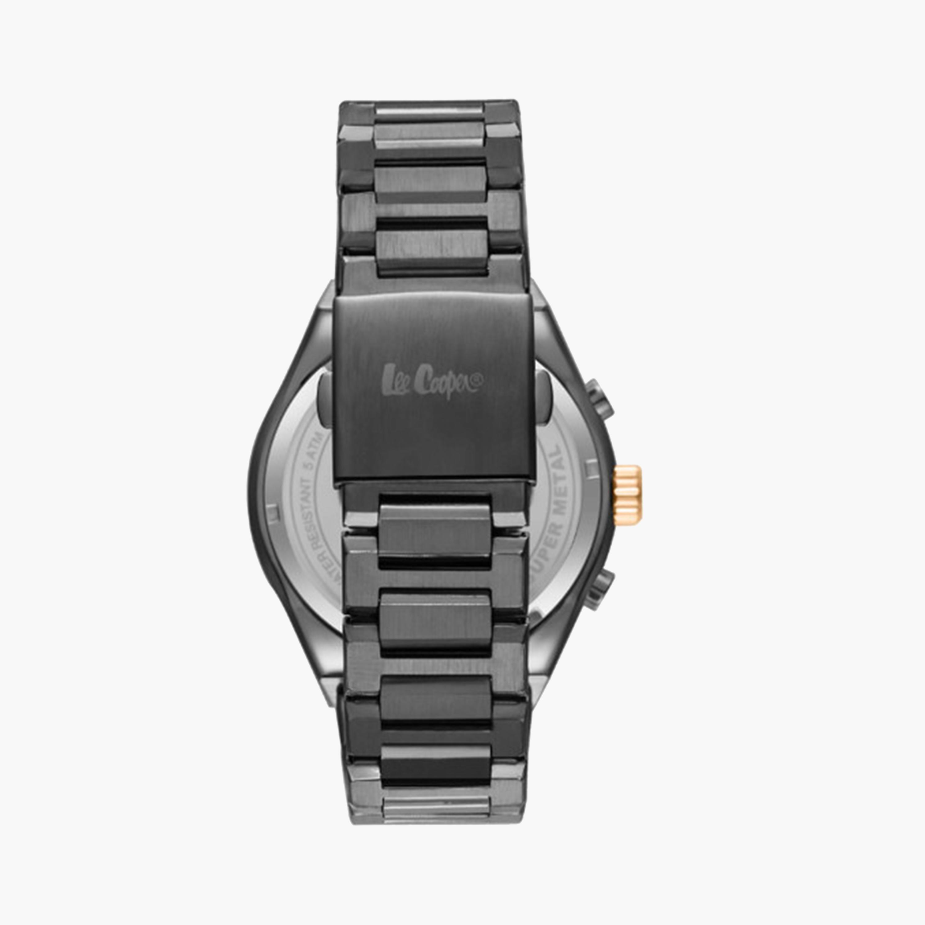 لي كوبر- ساعة كرونوغراف للرجال 45 ملم رمادية بحزام معدني | LC08026.060-men-watchesandjewellery-watches-image-4