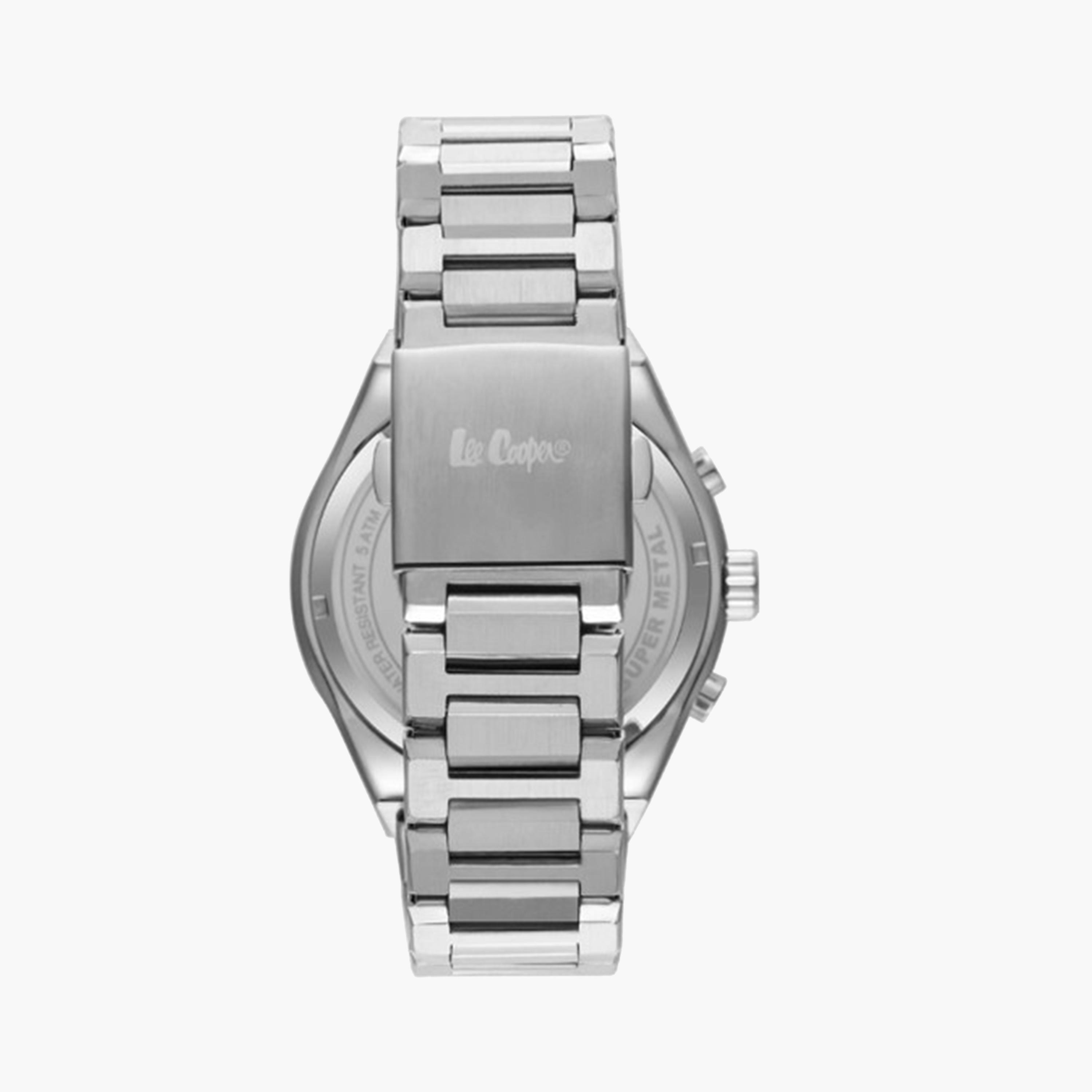 لي كوبر- ساعة كرونوغراف سوداء للرجال مقاس 45 ملم بحزام معدني | LC08026.350-men-watchesandjewellery-watches-image-4