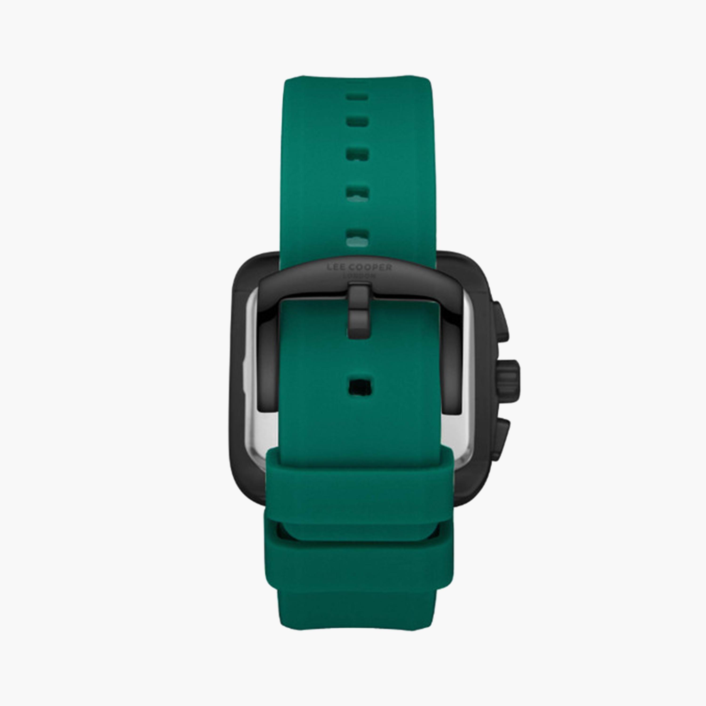 Lee Cooper Men's 40 MM Green Chronograph Silicone Strap Watch | LC08012.075-men-watchesandjewellery-watches-image-4