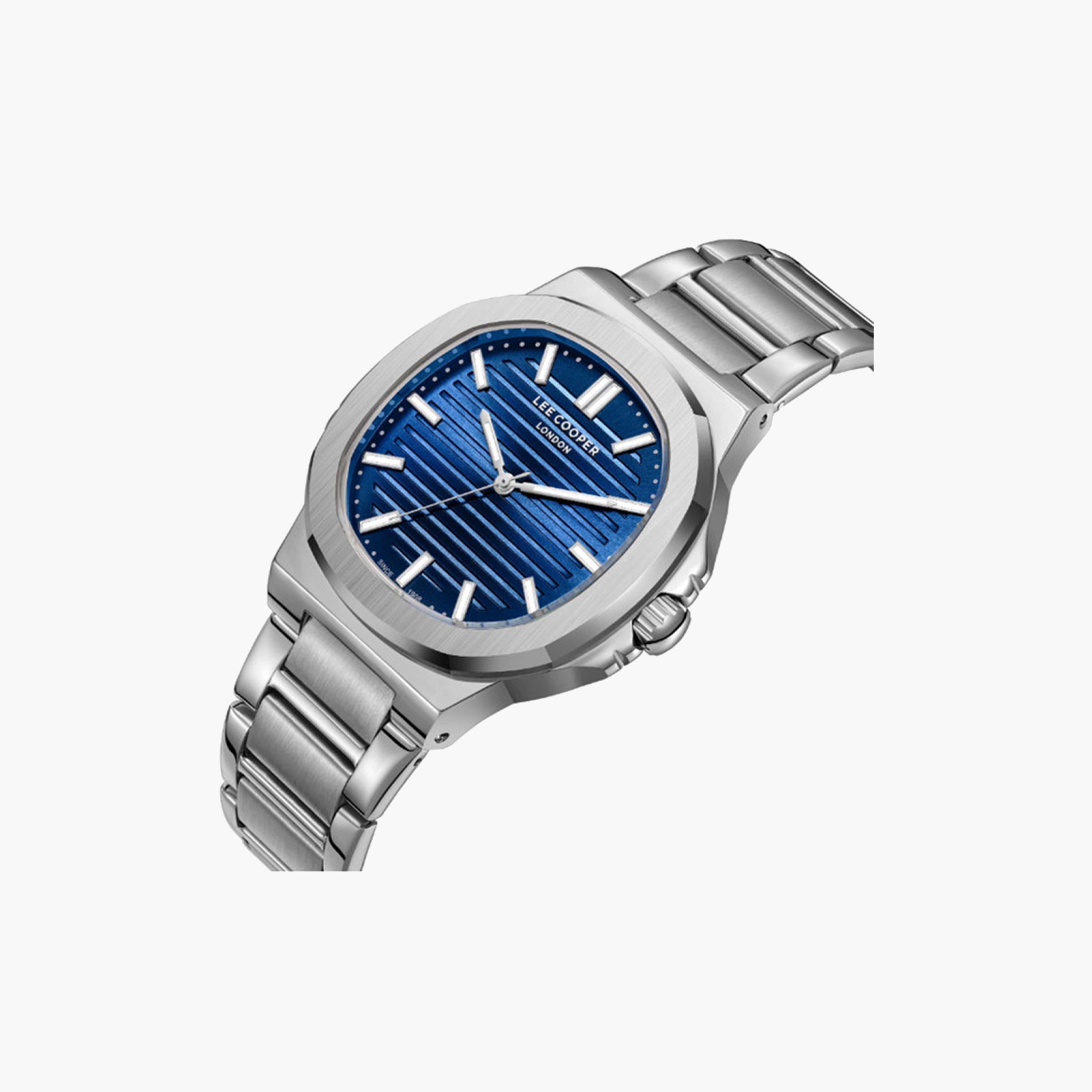 لي كوبر- ساعة تناظرية للرجال 45 ملم فضية انالوج بسوار معدني | LC08016.390-men-watchesandjewellery-watches-image-2