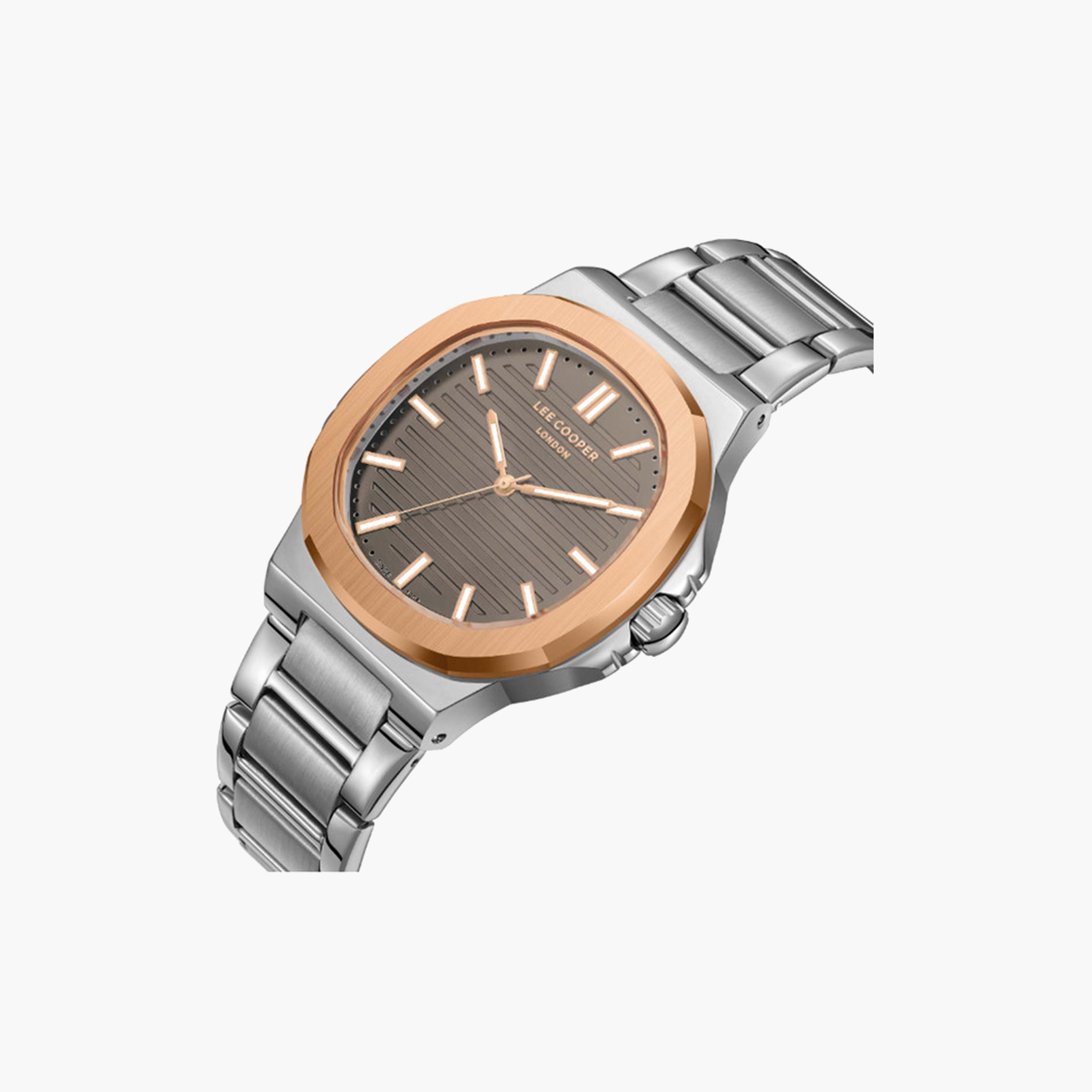 لي كوبر- ساعة تناظرية للرجال 45 ملم فضية انالوج بسوار معدني | LC08016.560-men-watchesandjewellery-watches-image-2