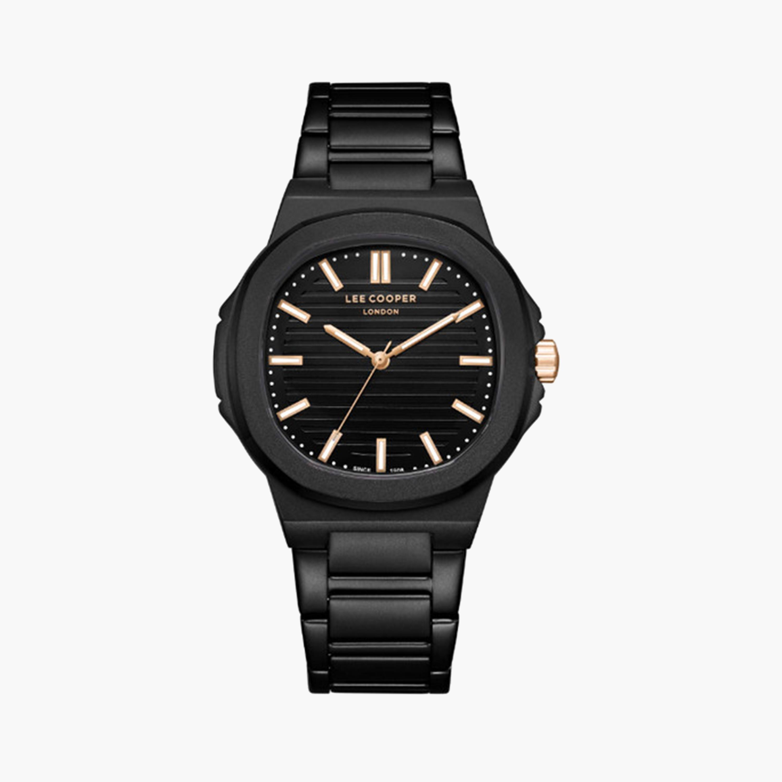 Lee Cooper Men's 45 MM Black Analog Metal Strap Watch | LC08016.651-men-watchesandjewellery-watches-image-1