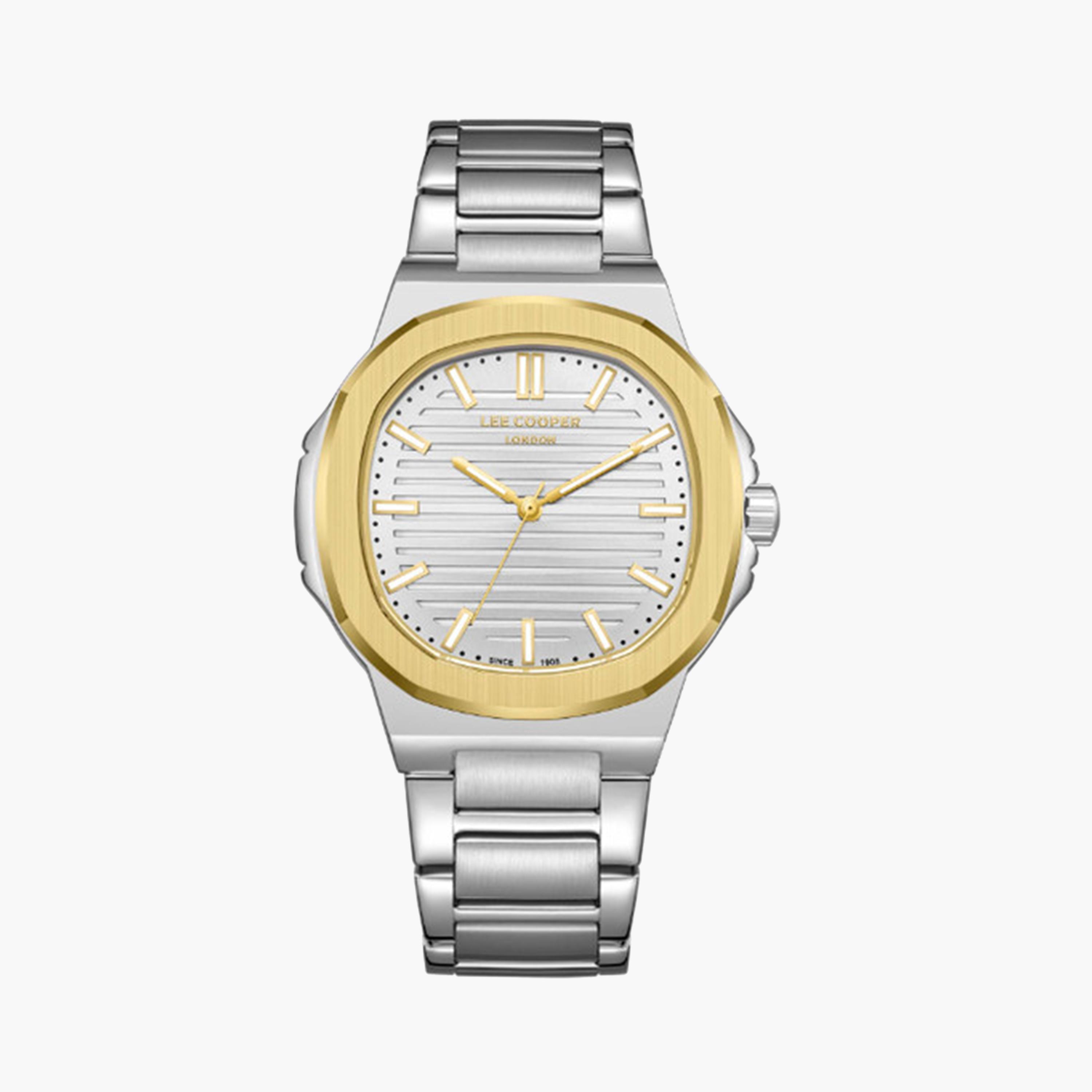 Lee Cooper Men's 45 MM Silver Analog Metal Strap Watch | LC08016.230-men-watchesandjewellery-watches-image-1