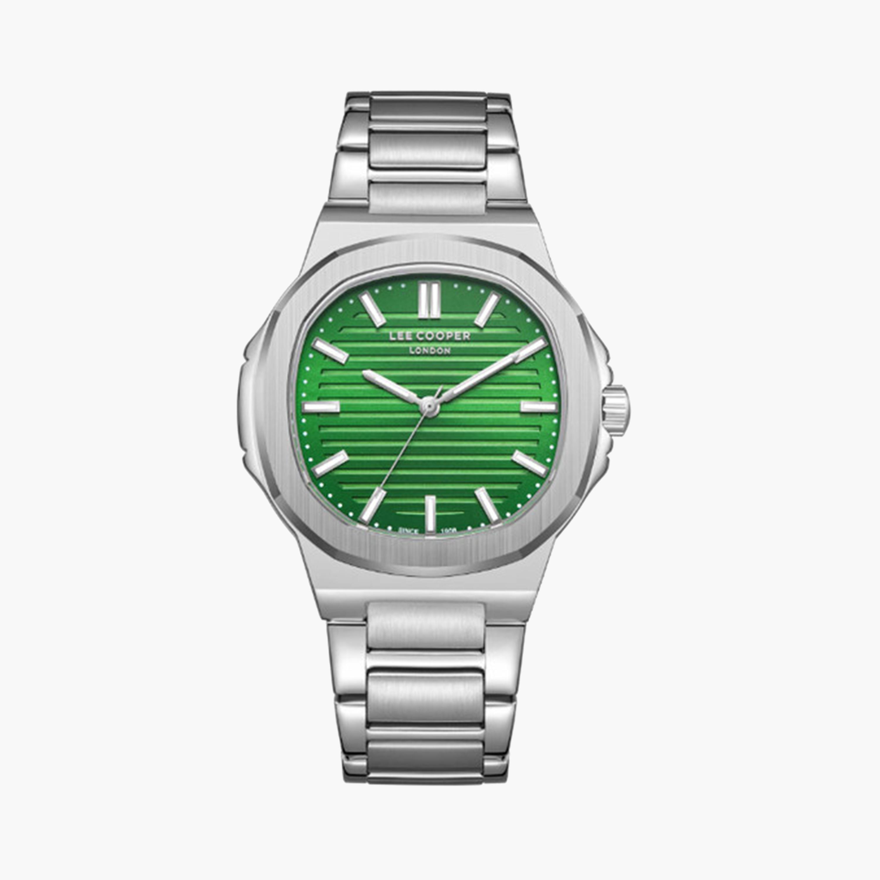 لي كوبر- ساعة تناظرية للرجال 45 ملم فضية بحزام معدني | LC08016.370-men-watchesandjewellery-watches-image-1